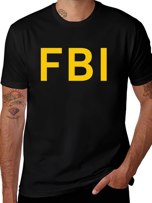 FBI T-Shirt - Bold Yellow Print