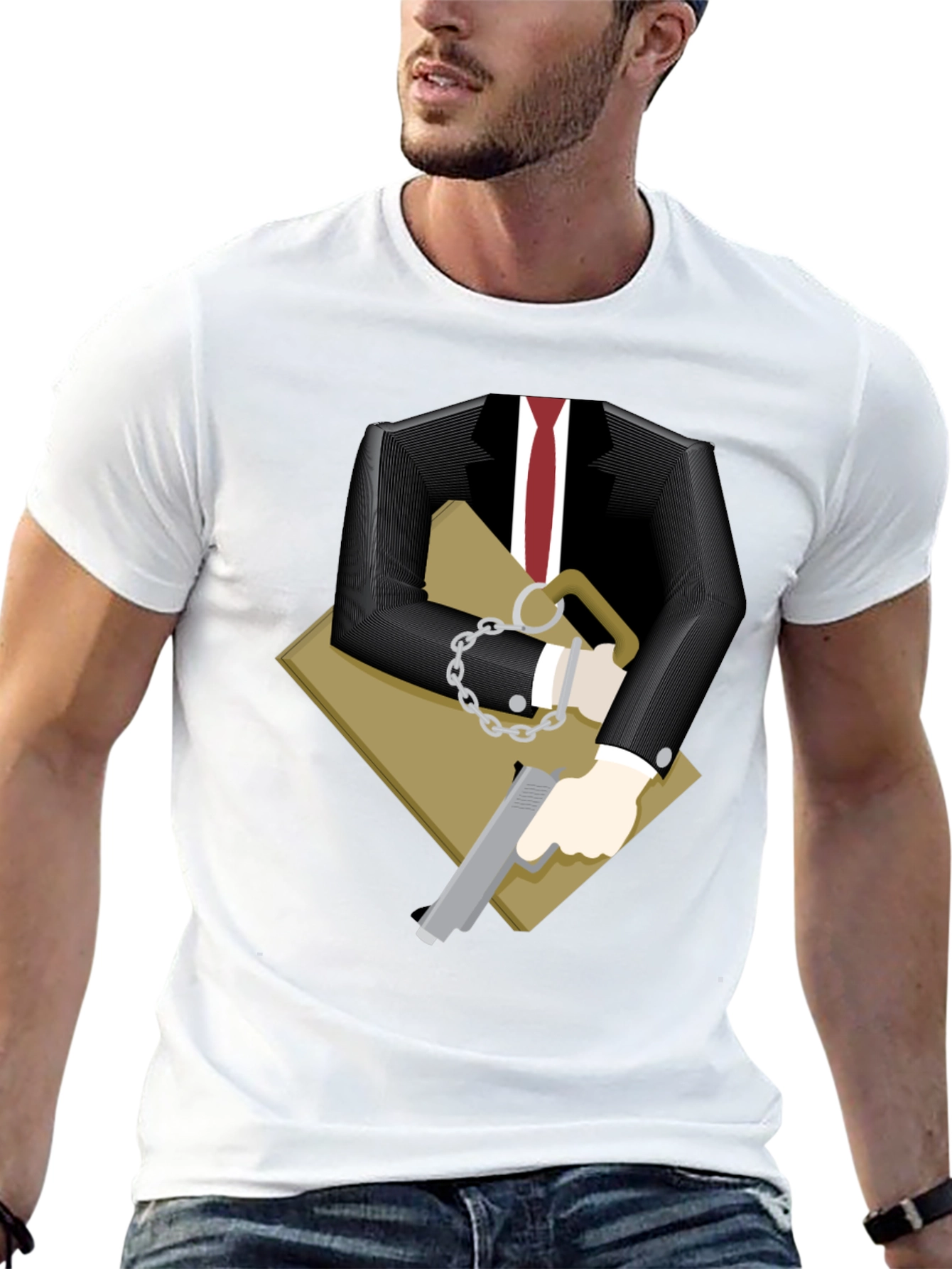 Suit & Briefcase Graphic T-Shirt