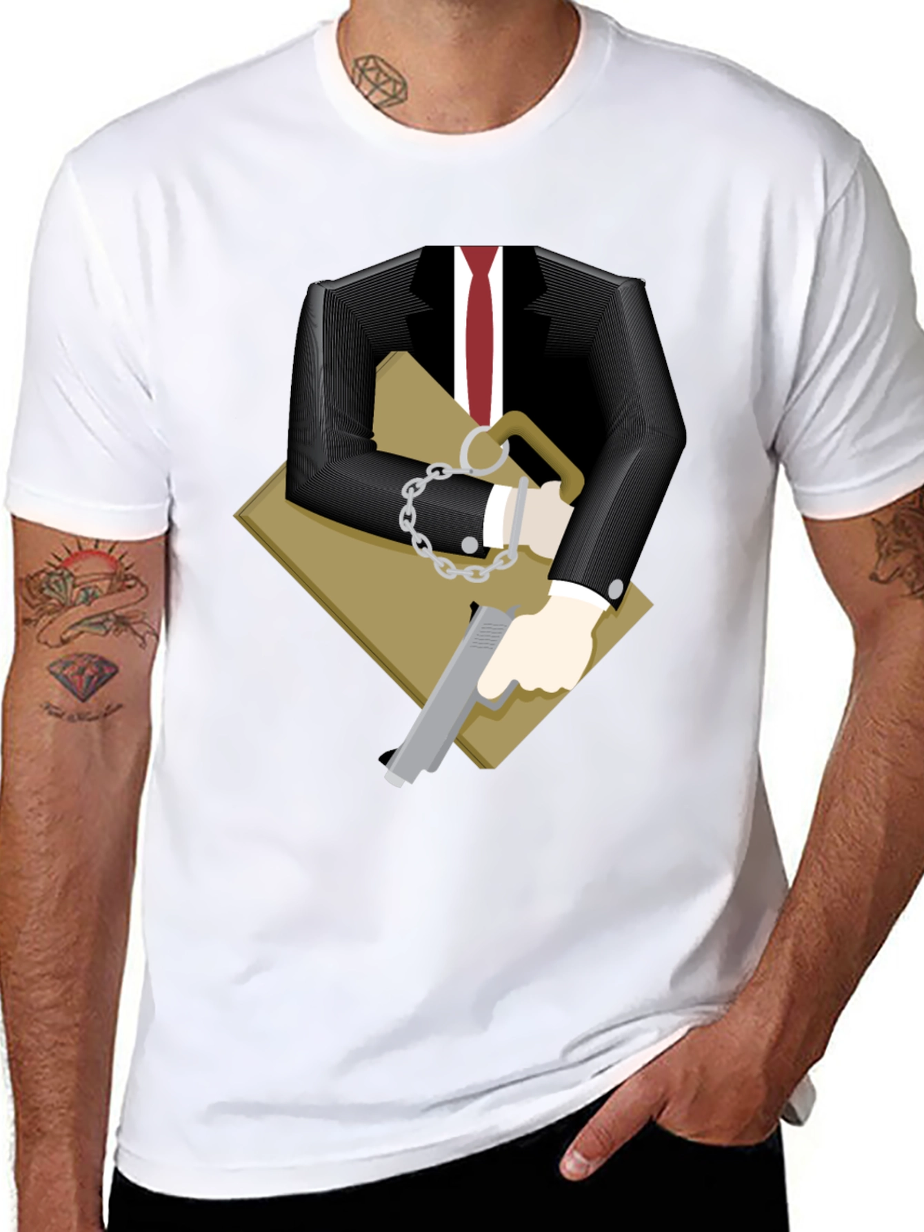 Suit & Briefcase Graphic T-Shirt