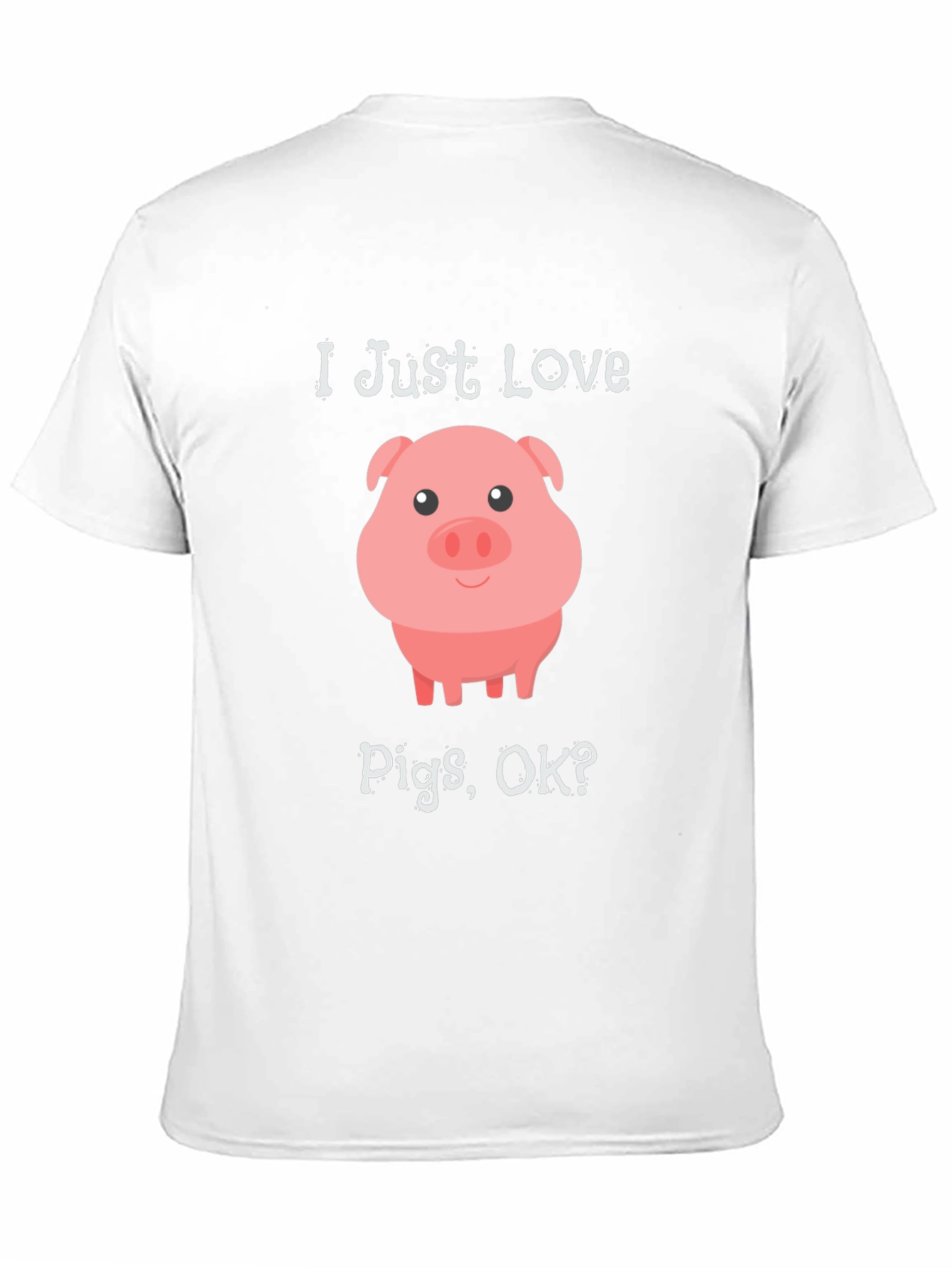 I Just Love Pigs OK? Black T-Shirt
