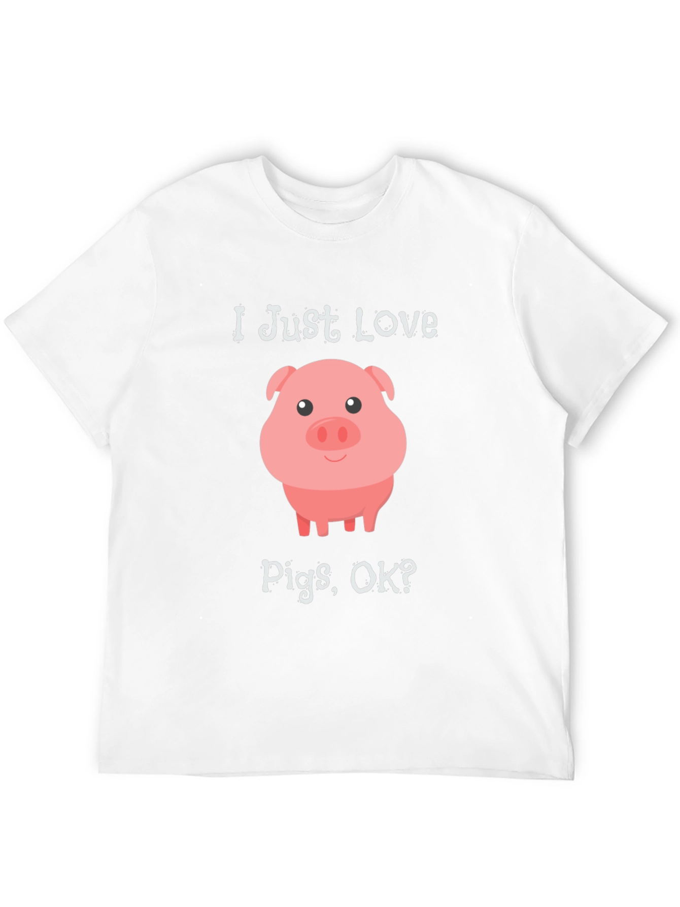 I Just Love Pigs OK? Black T-Shirt