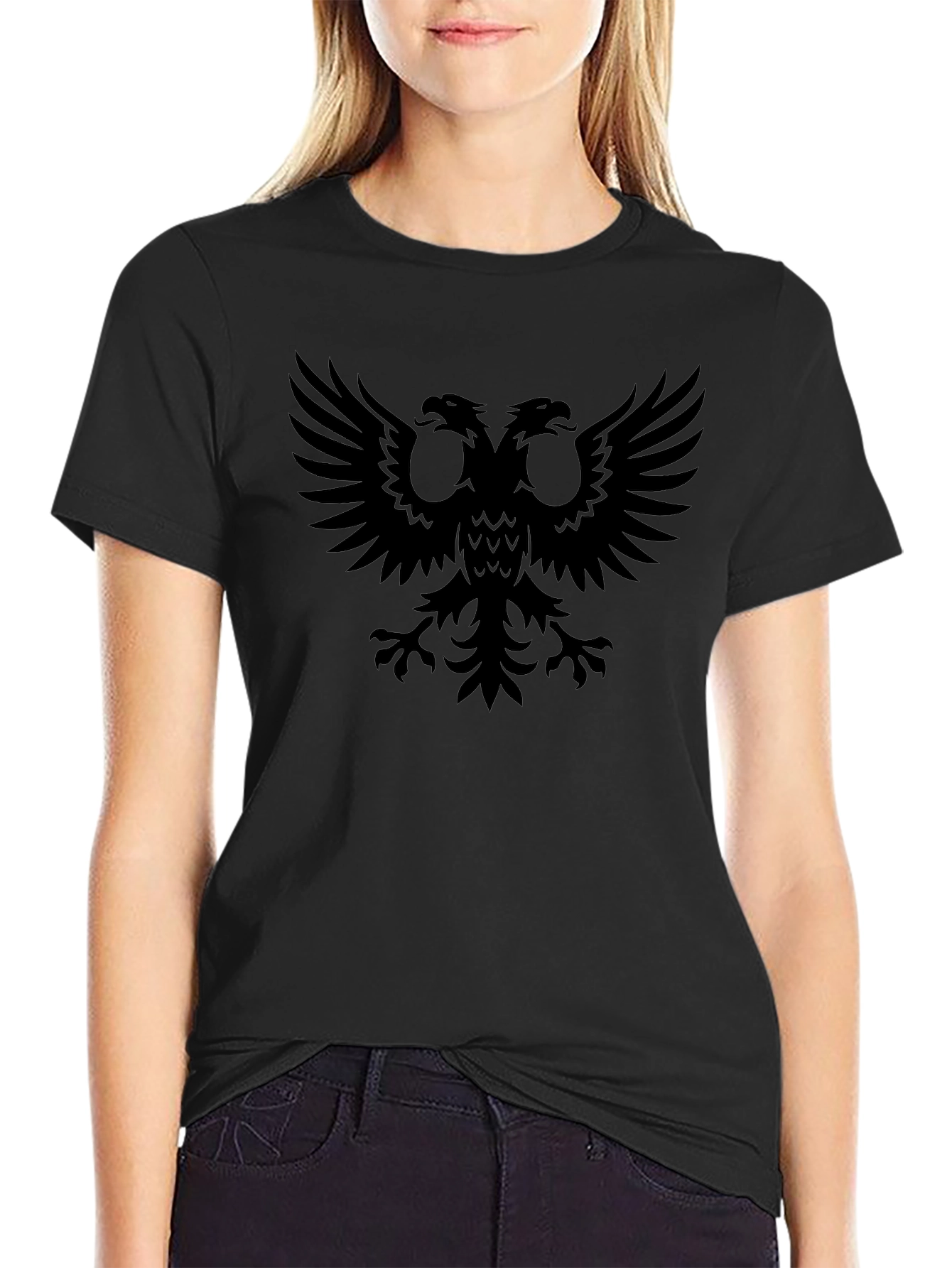 Black Double-Headed Eagle Graphic Tee