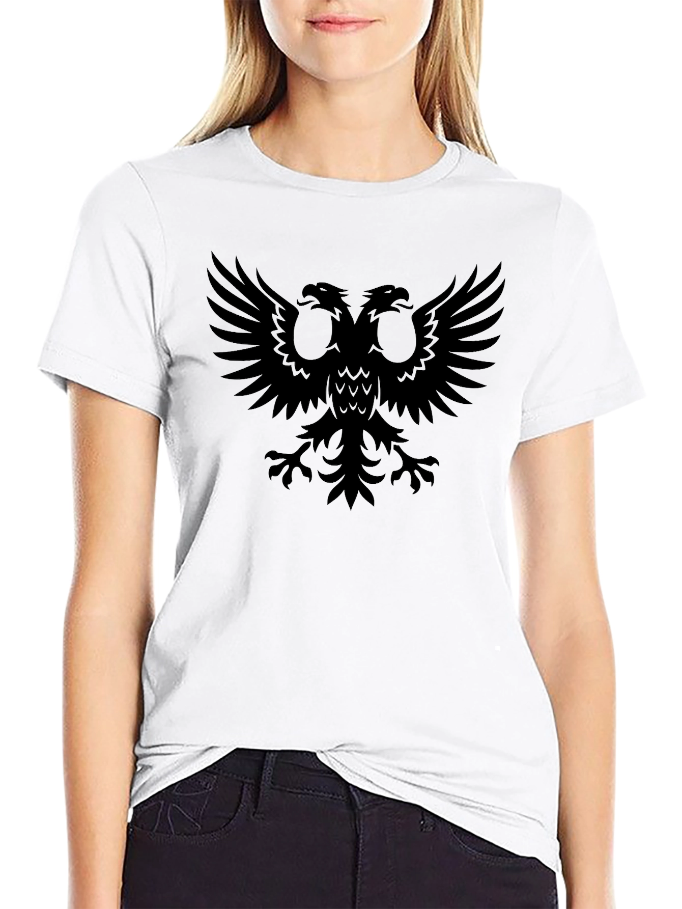 Black Double-Headed Eagle Graphic Tee