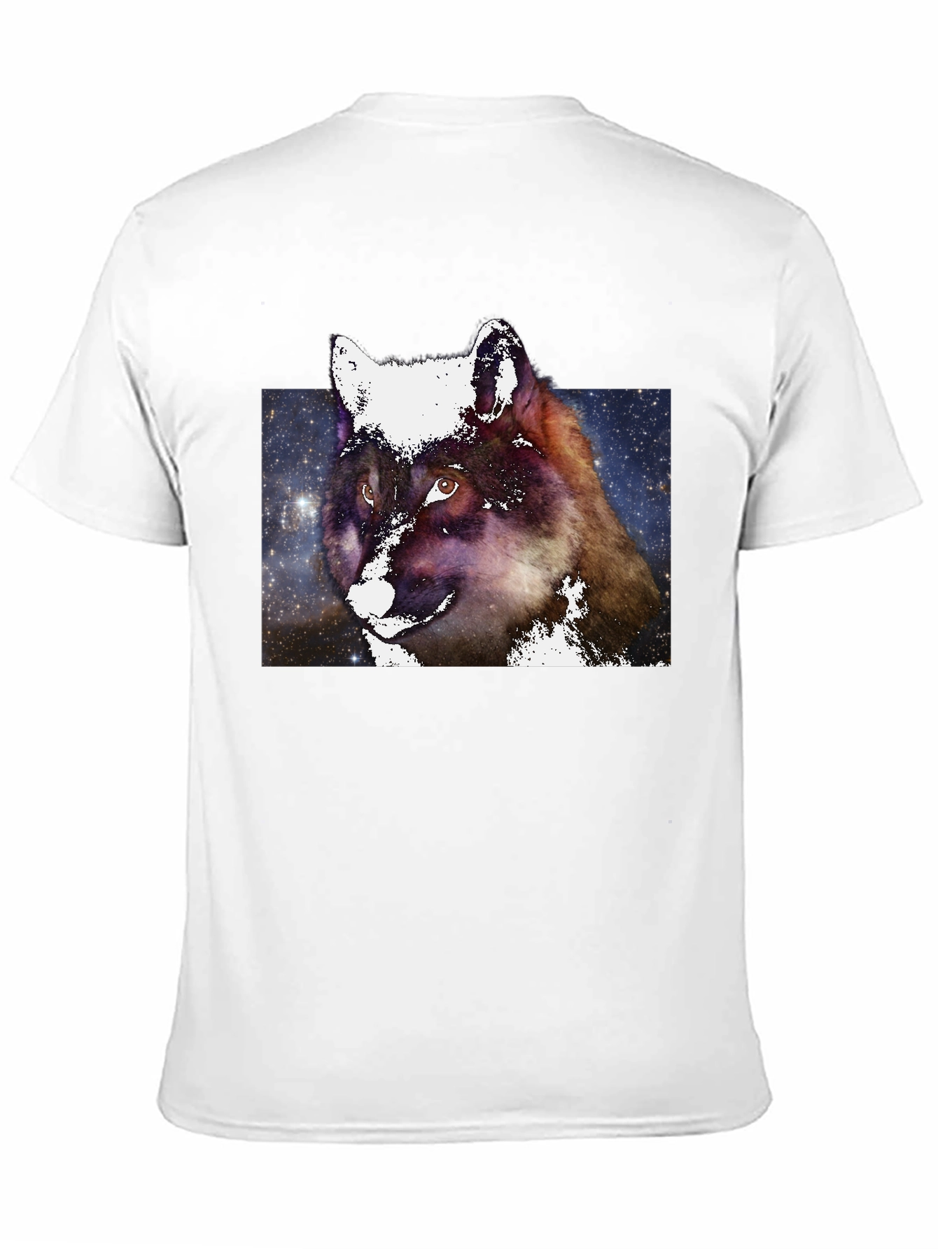 Wolf Galaxy Black T-Shirt - Unique Animal Graphic Tee