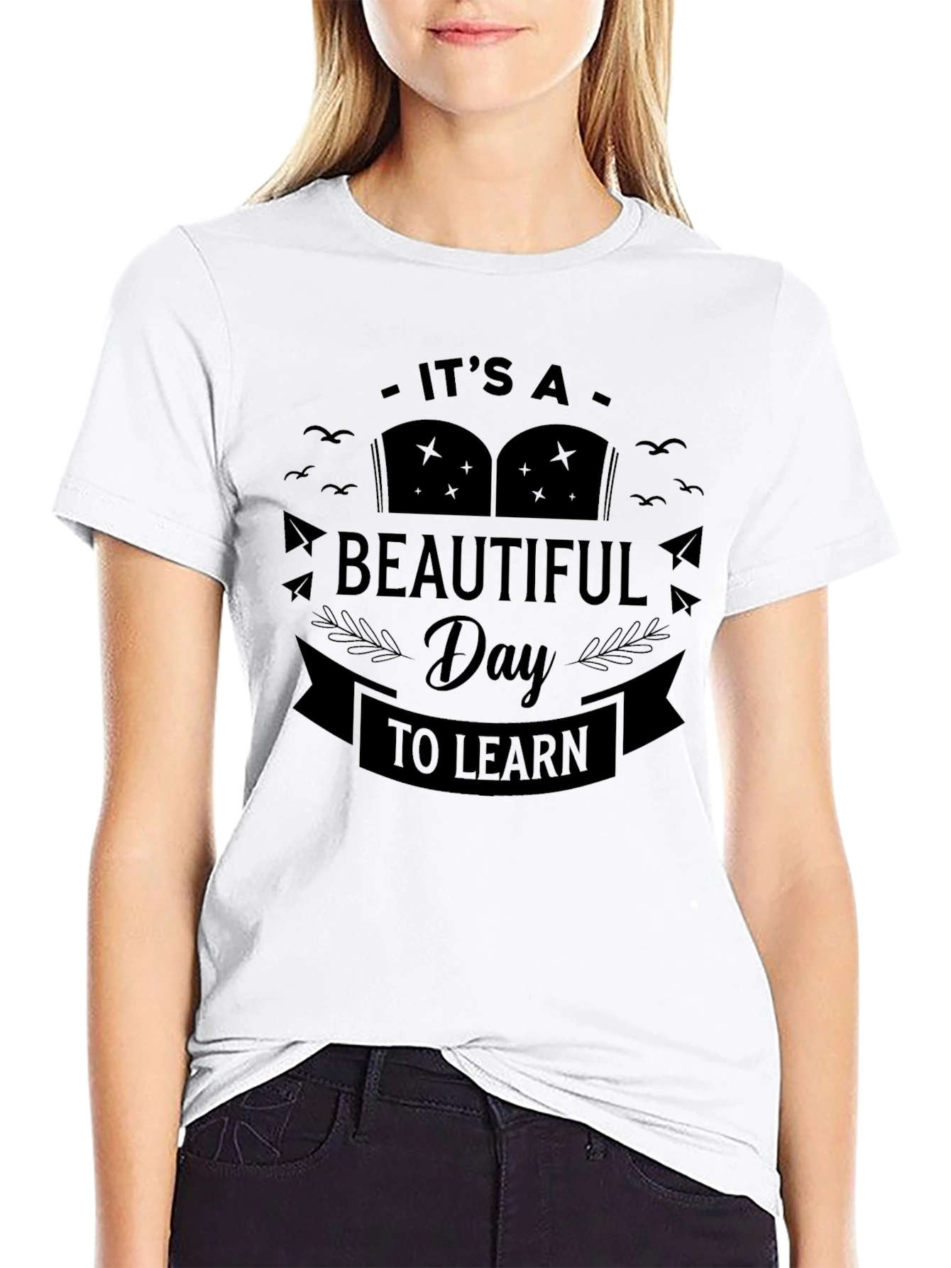 Its A Beautiful Day To Learn Black T-Shirt