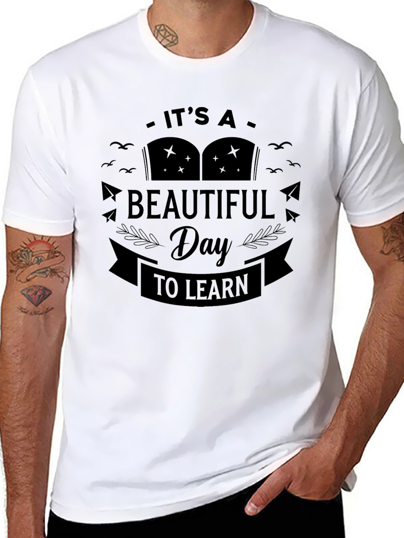 Its A Beautiful Day To Learn Black T-Shirt