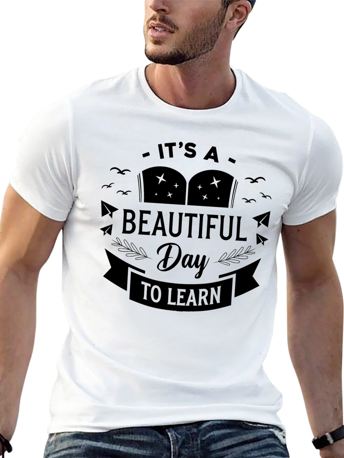Its A Beautiful Day To Learn Black T-Shirt