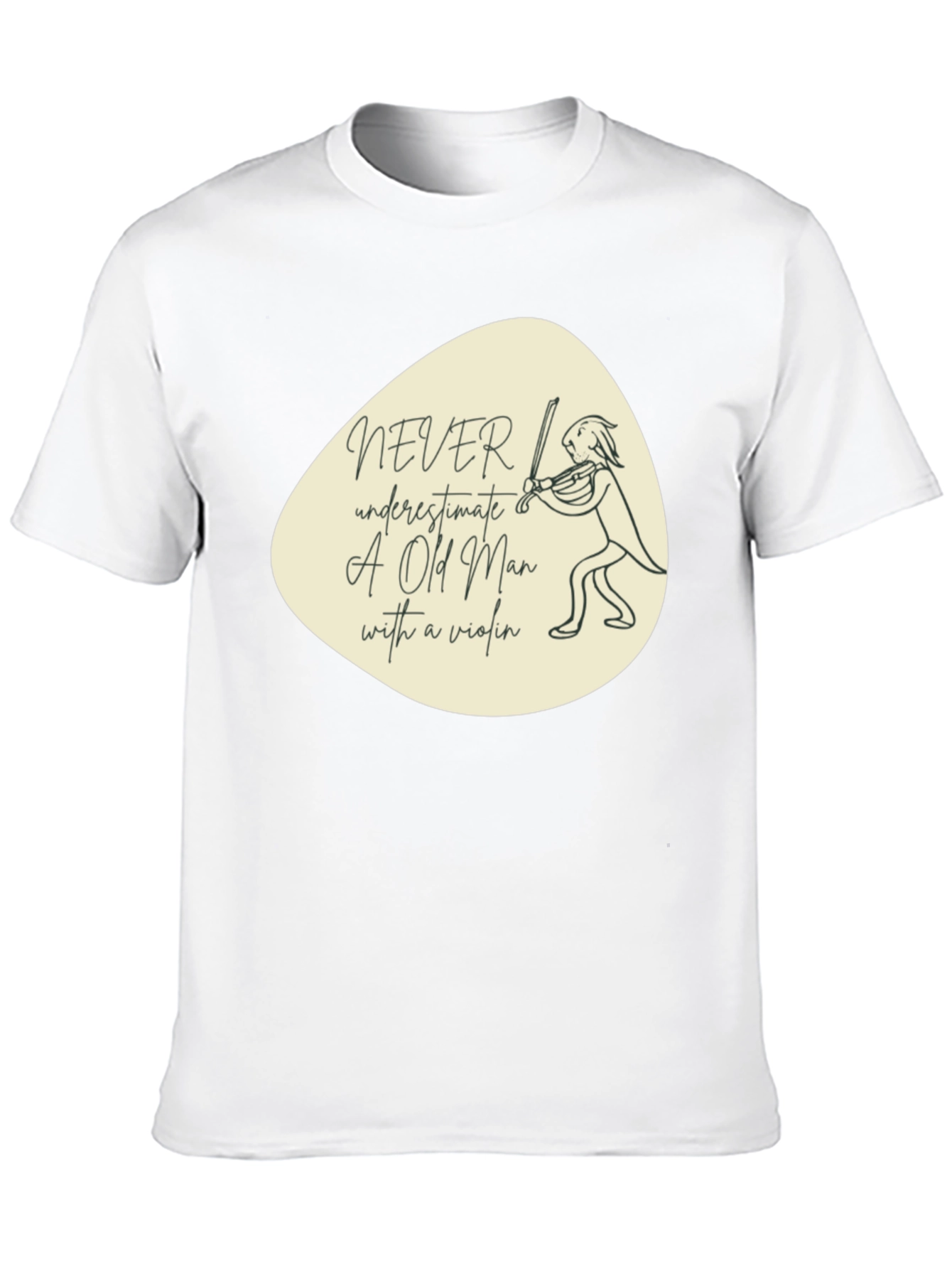 Never Underestimate Violin Old Man T-Shirt