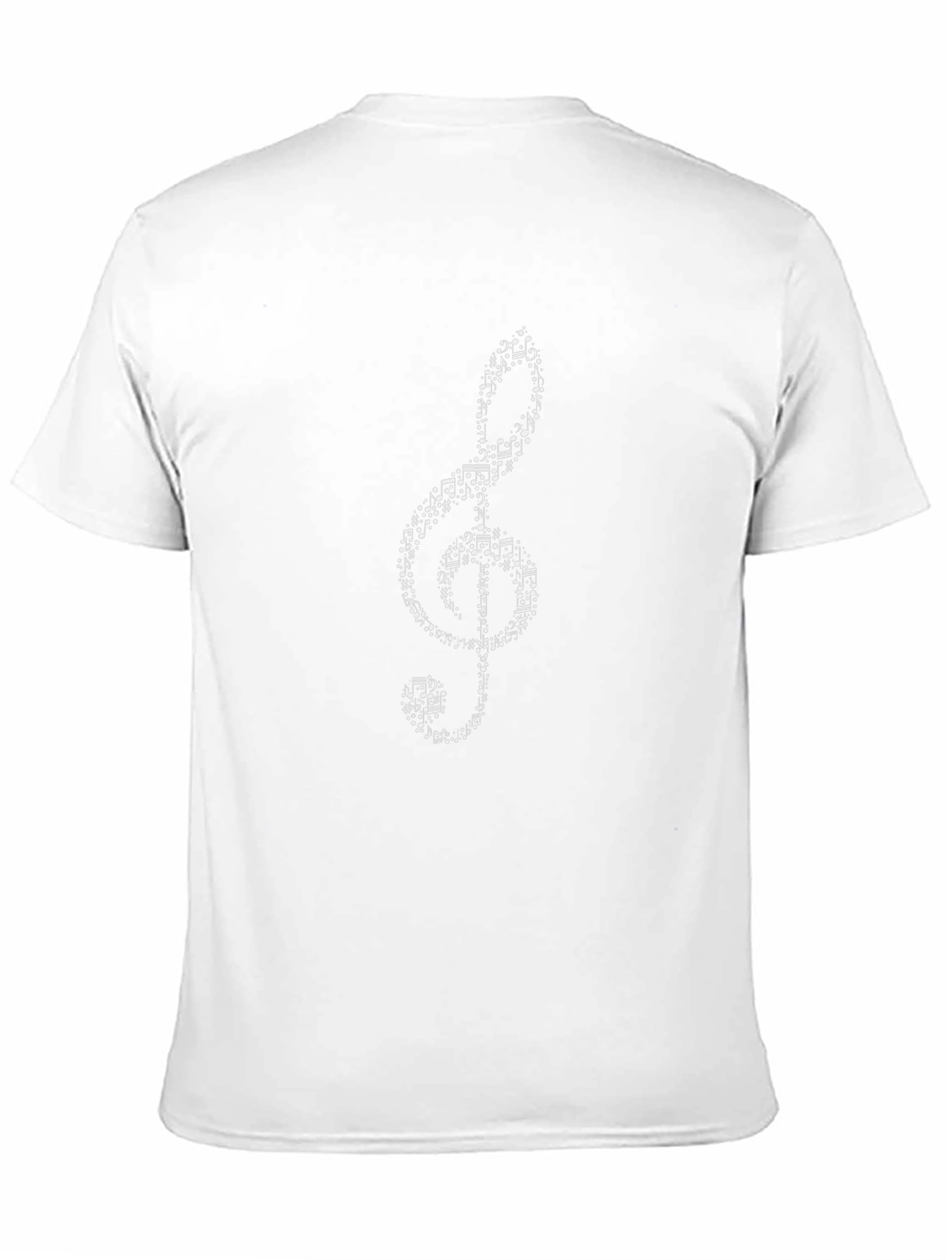 Music Note Treble Clef Graphic Tee - Black