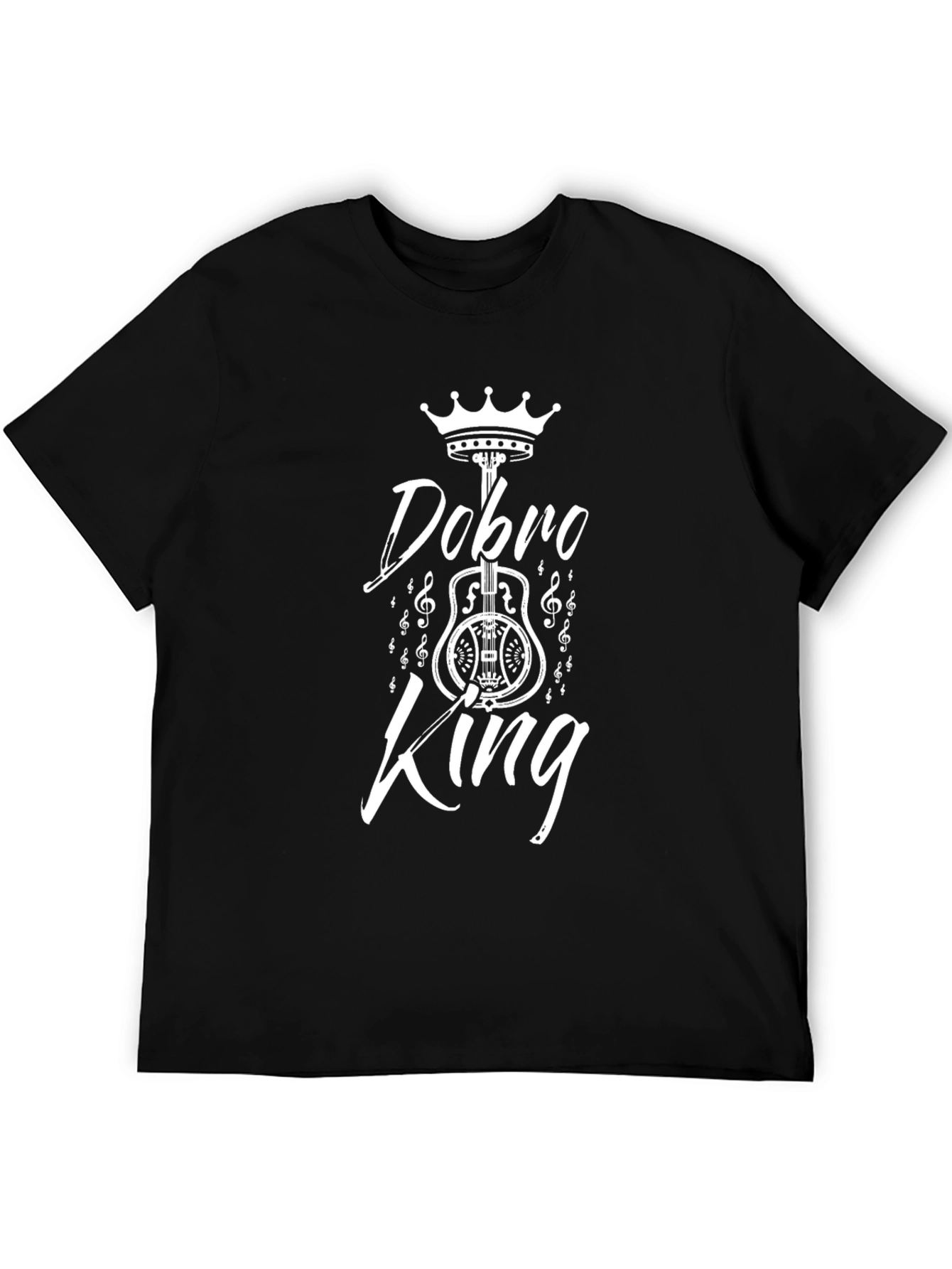 Dobro King Black T-Shirt - Music Lovers Tee