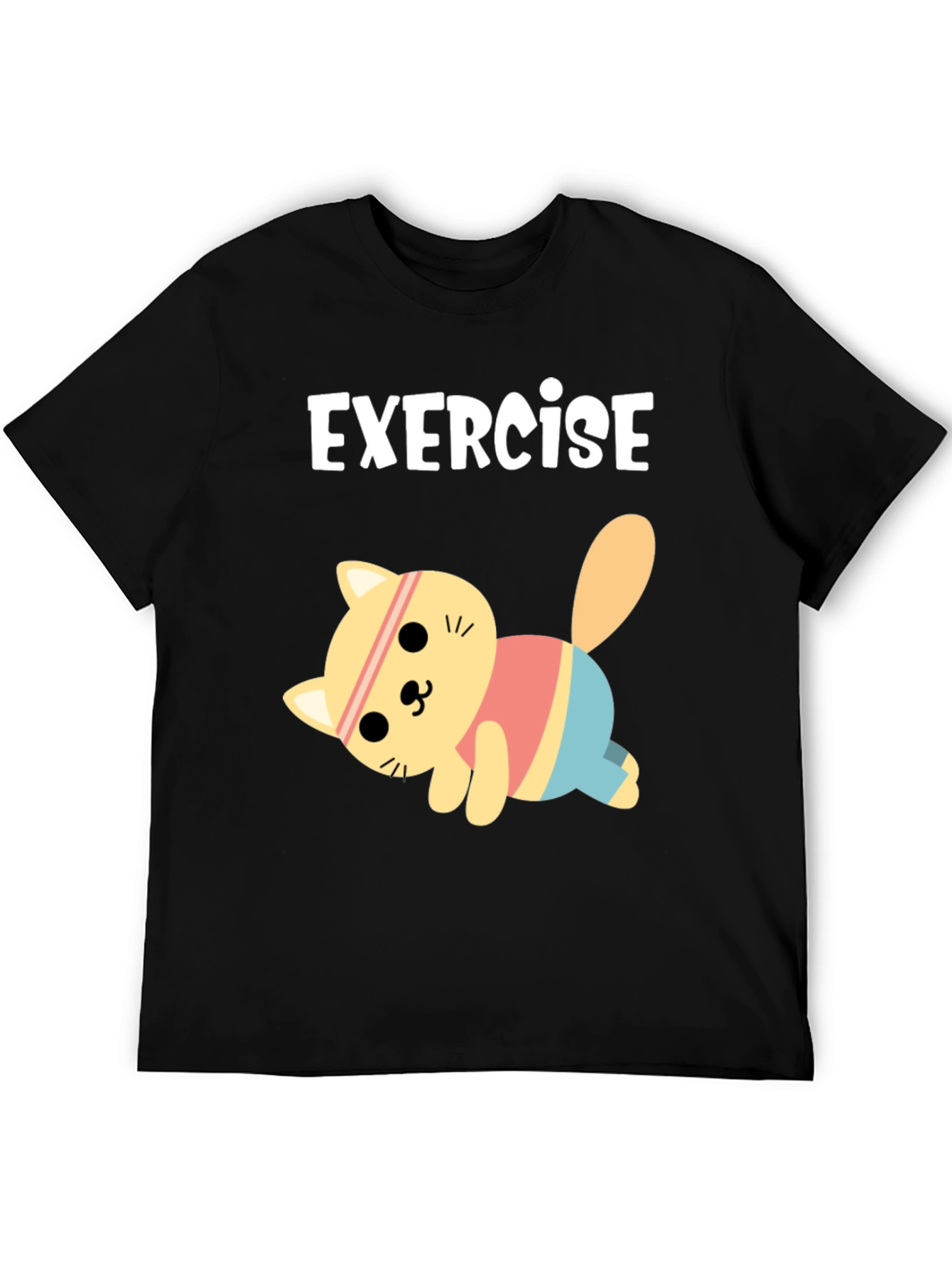 Exercise Cat T-Shirt - Black