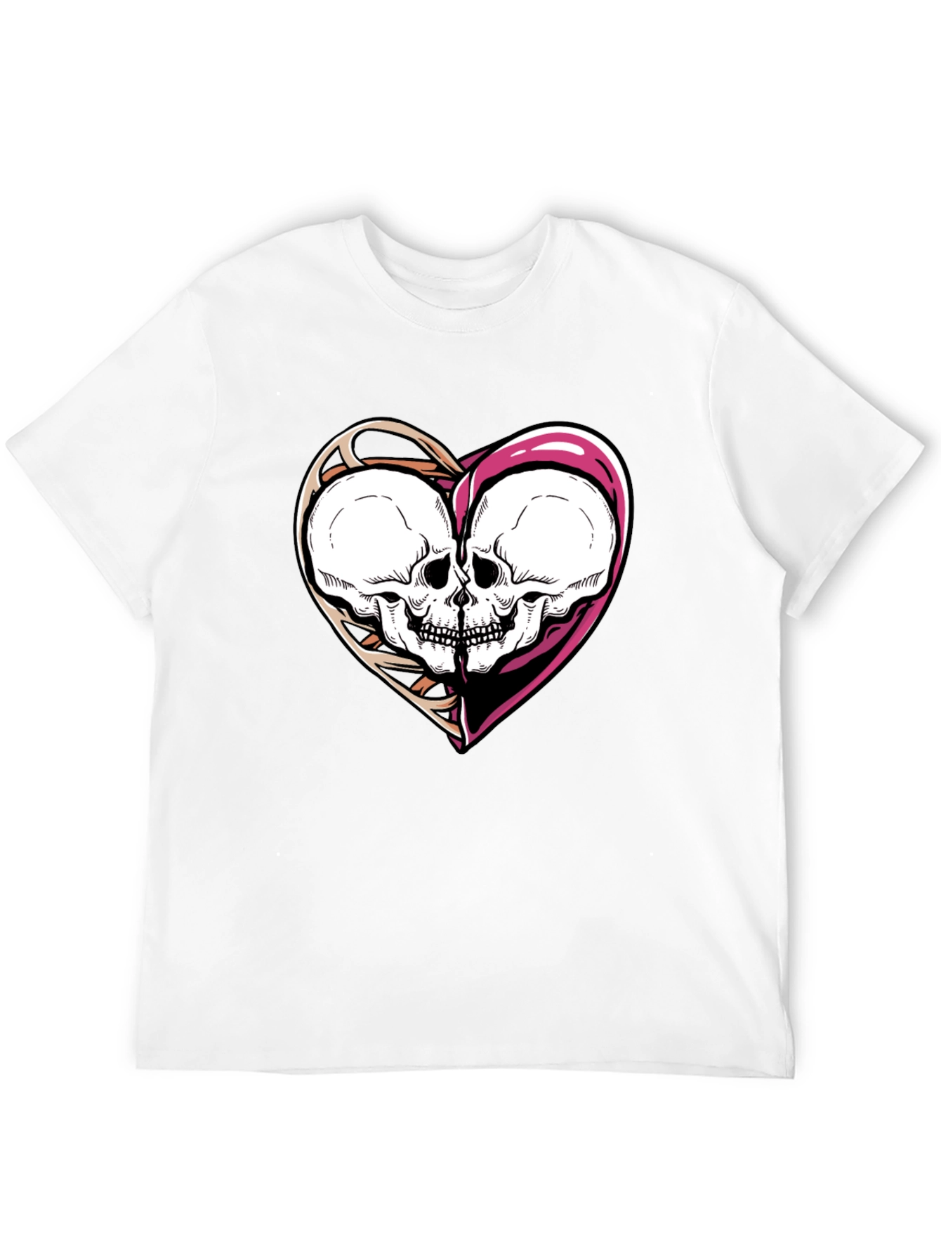 Skull Heart Graphic Tee - Unisex Black T-Shirt
