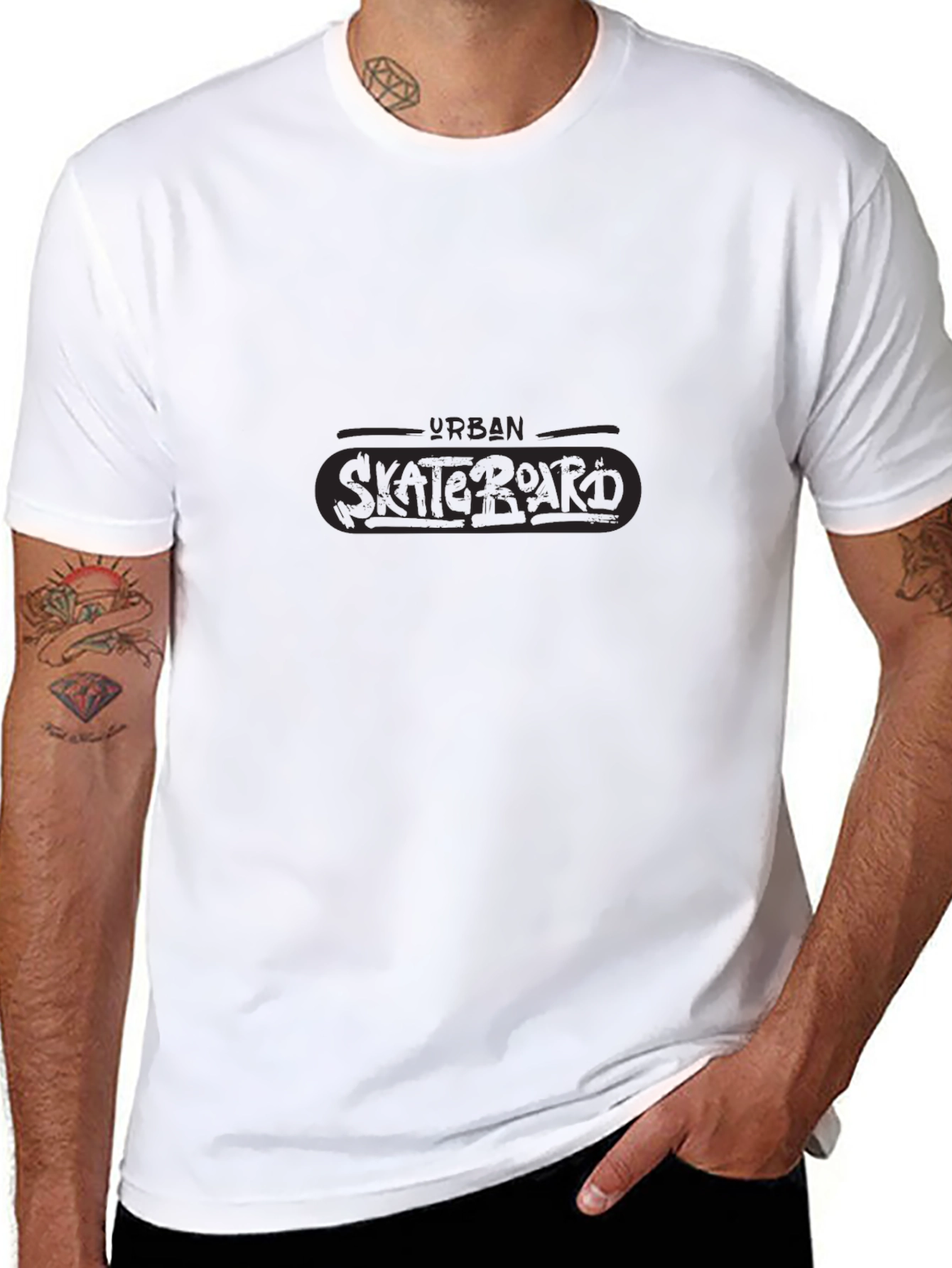 Urban Skateboard Black Graphic T-Shirt