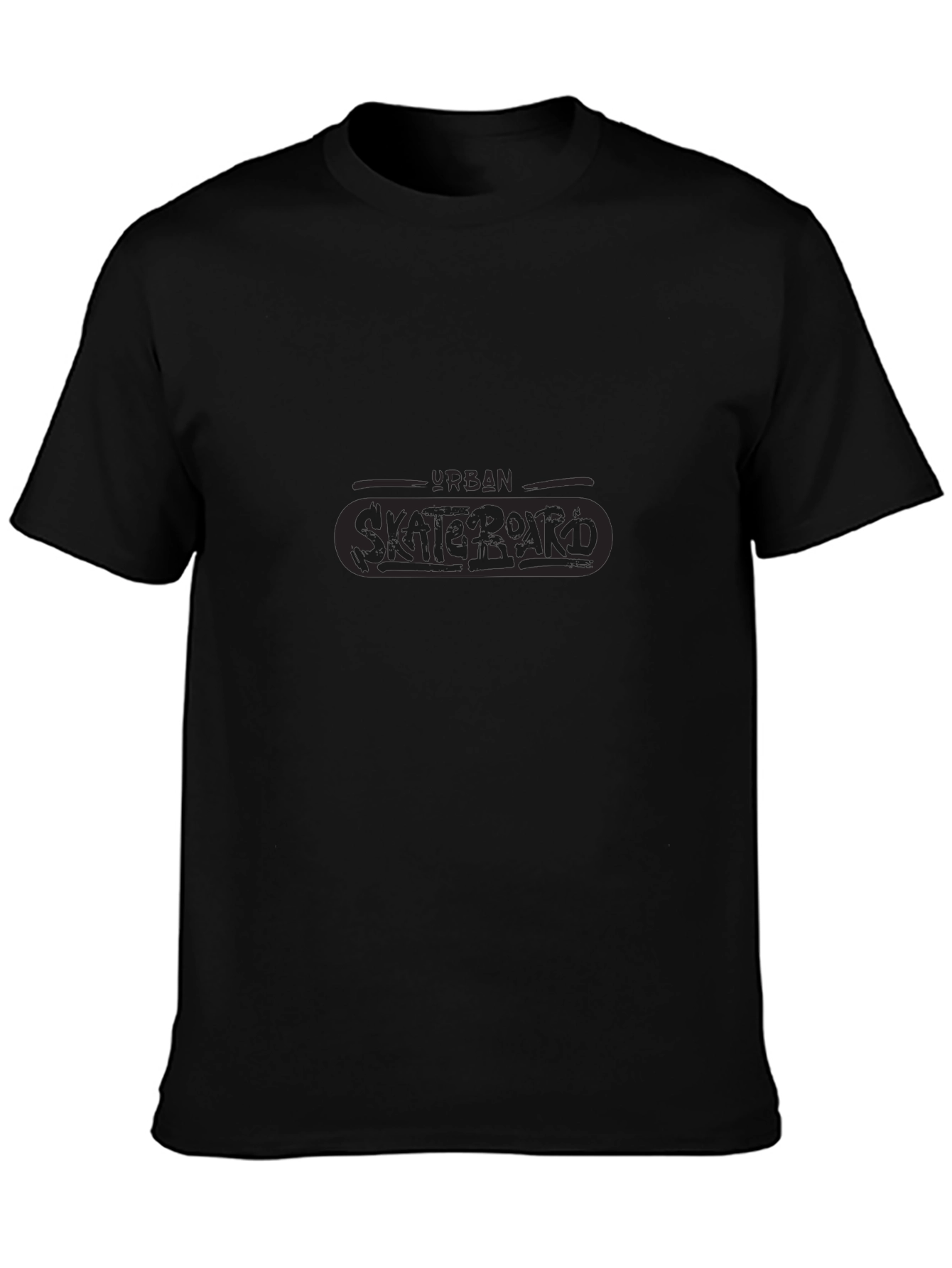 Urban Skateboard Black Graphic T-Shirt