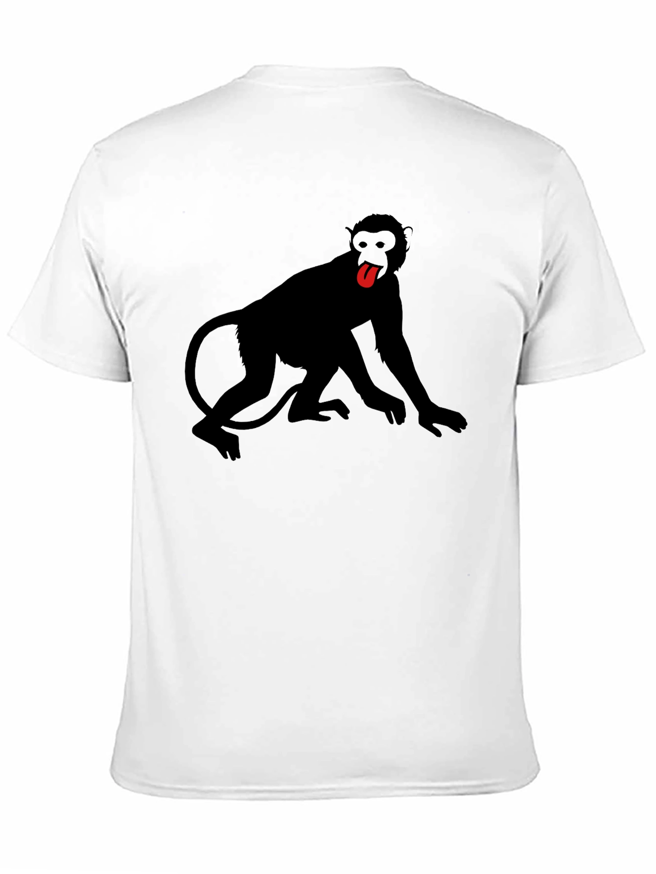 Monkey Tongue Out Graphic Tee - Black