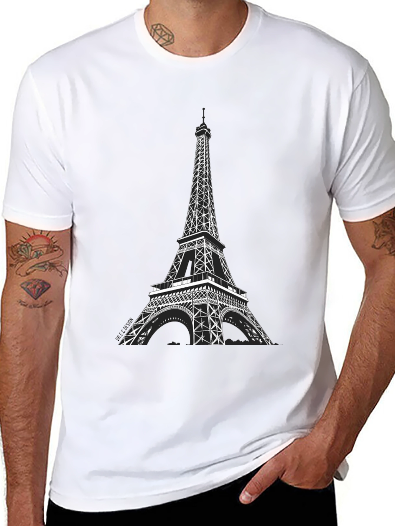 Eiffel Tower Graphic Tee - Black
