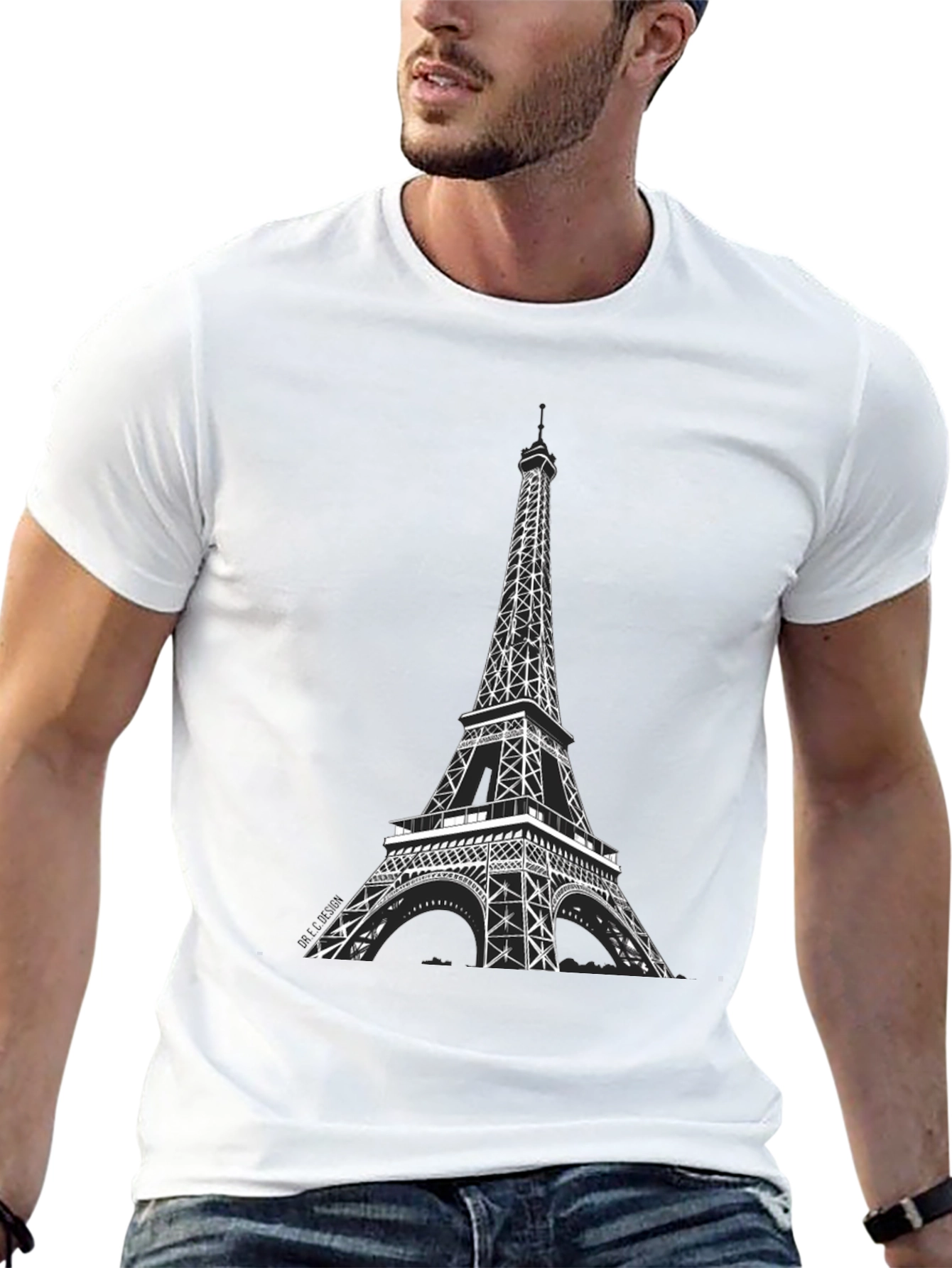 Eiffel Tower Graphic Tee - Black