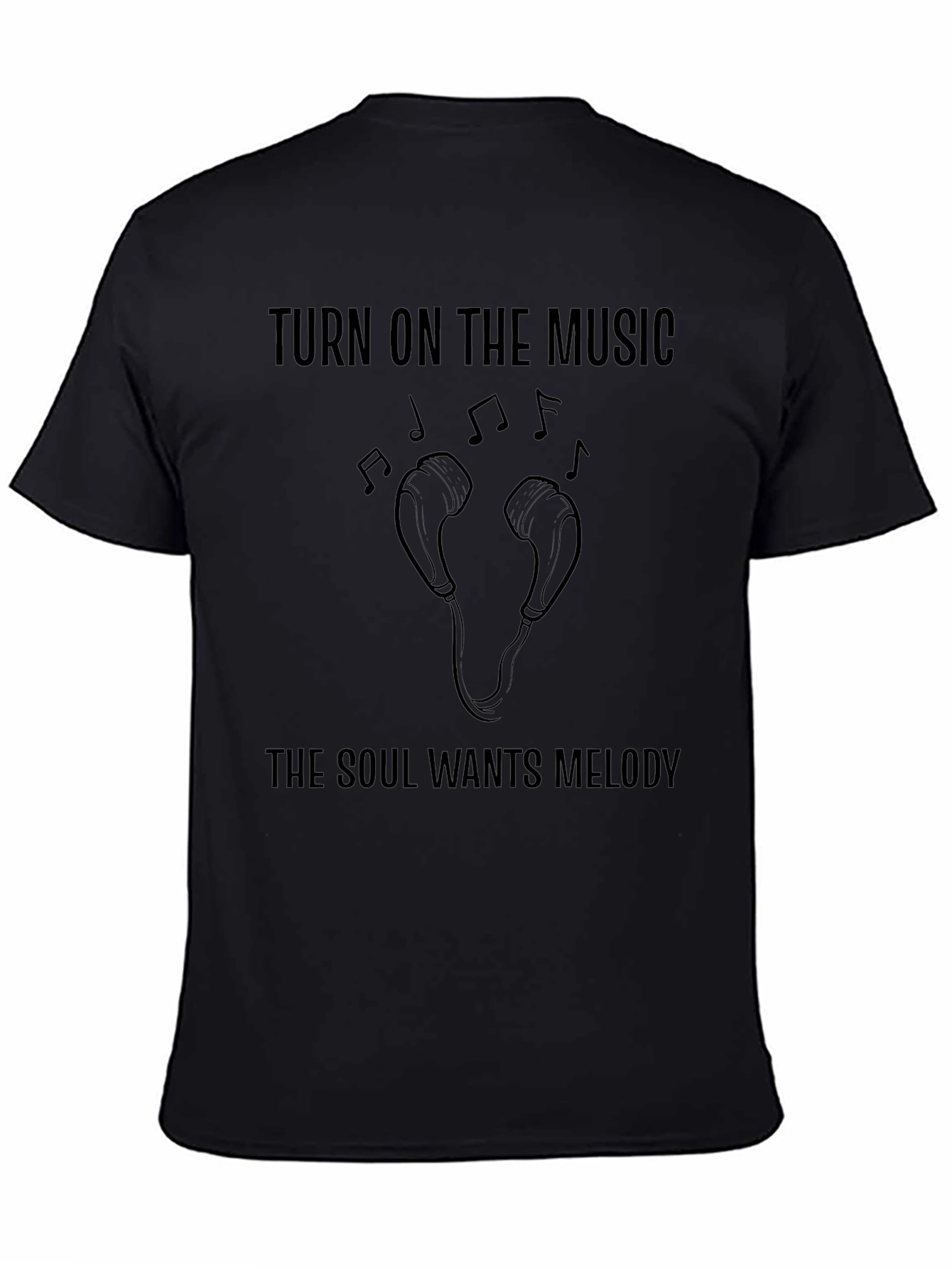 Turn on Music Soul Wants Melody Graphic Tee