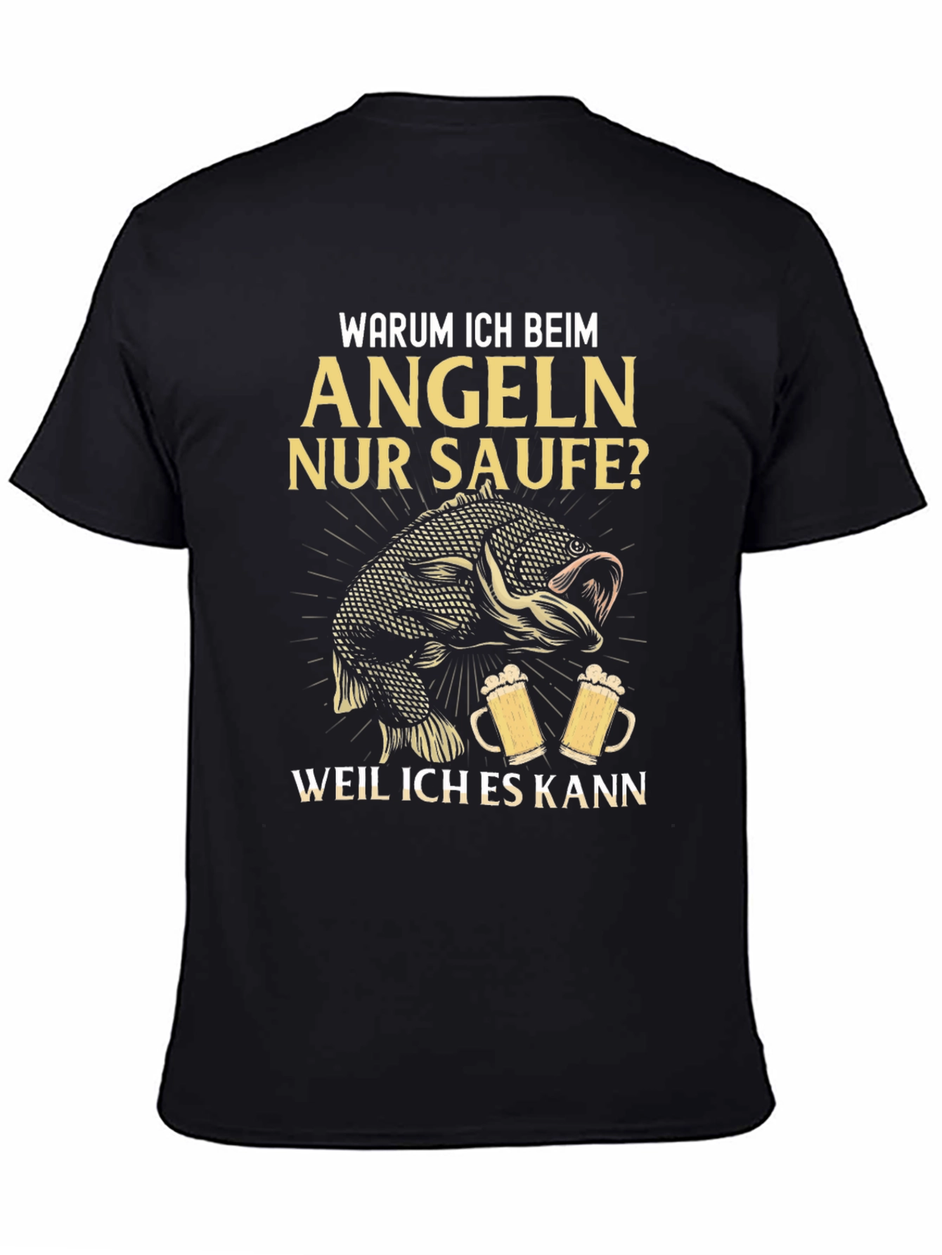 Fishing & Beer T-Shirt - Warum Ich Beim Angeln