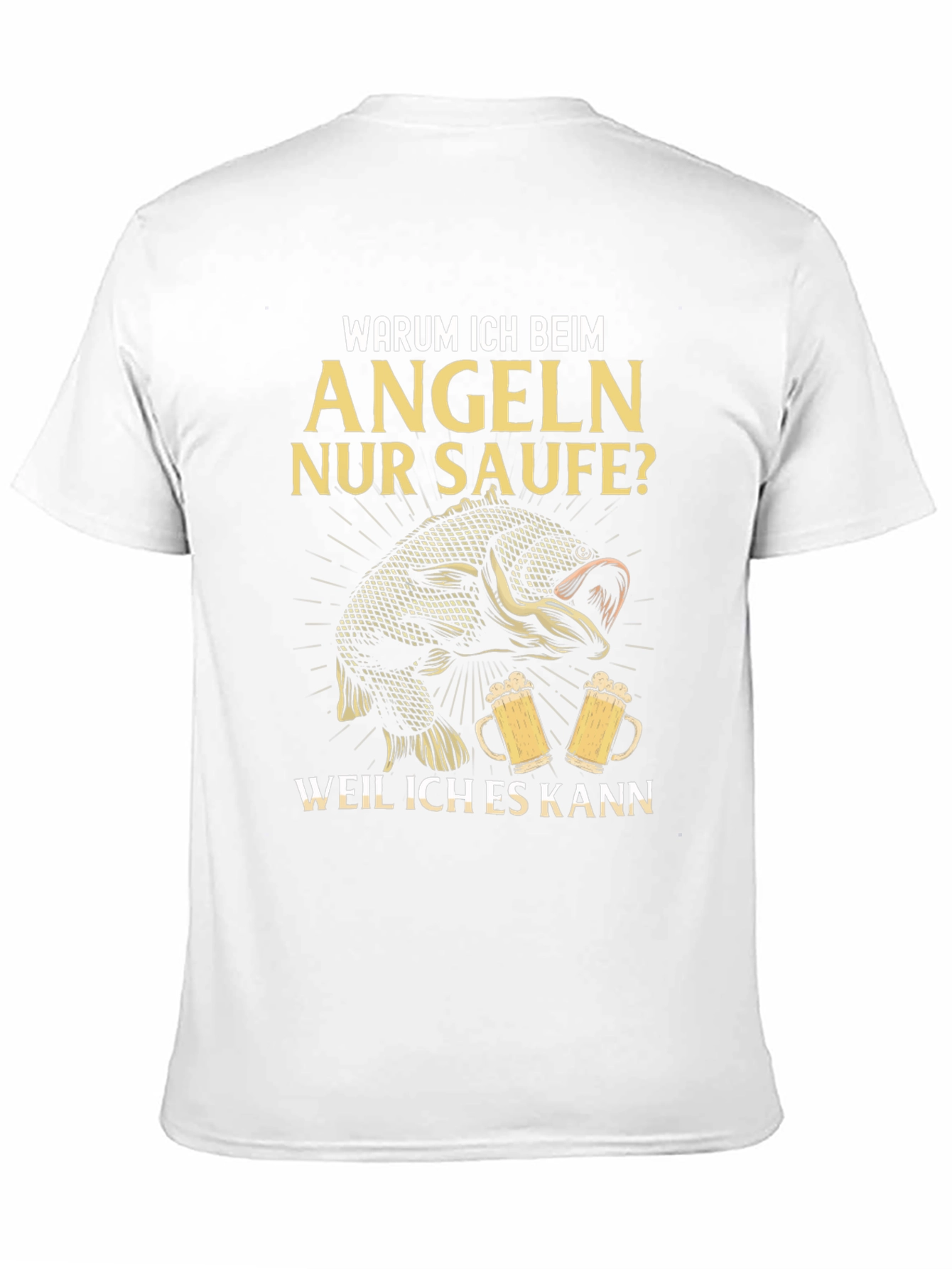 Fishing & Beer T-Shirt - Warum Ich Beim Angeln