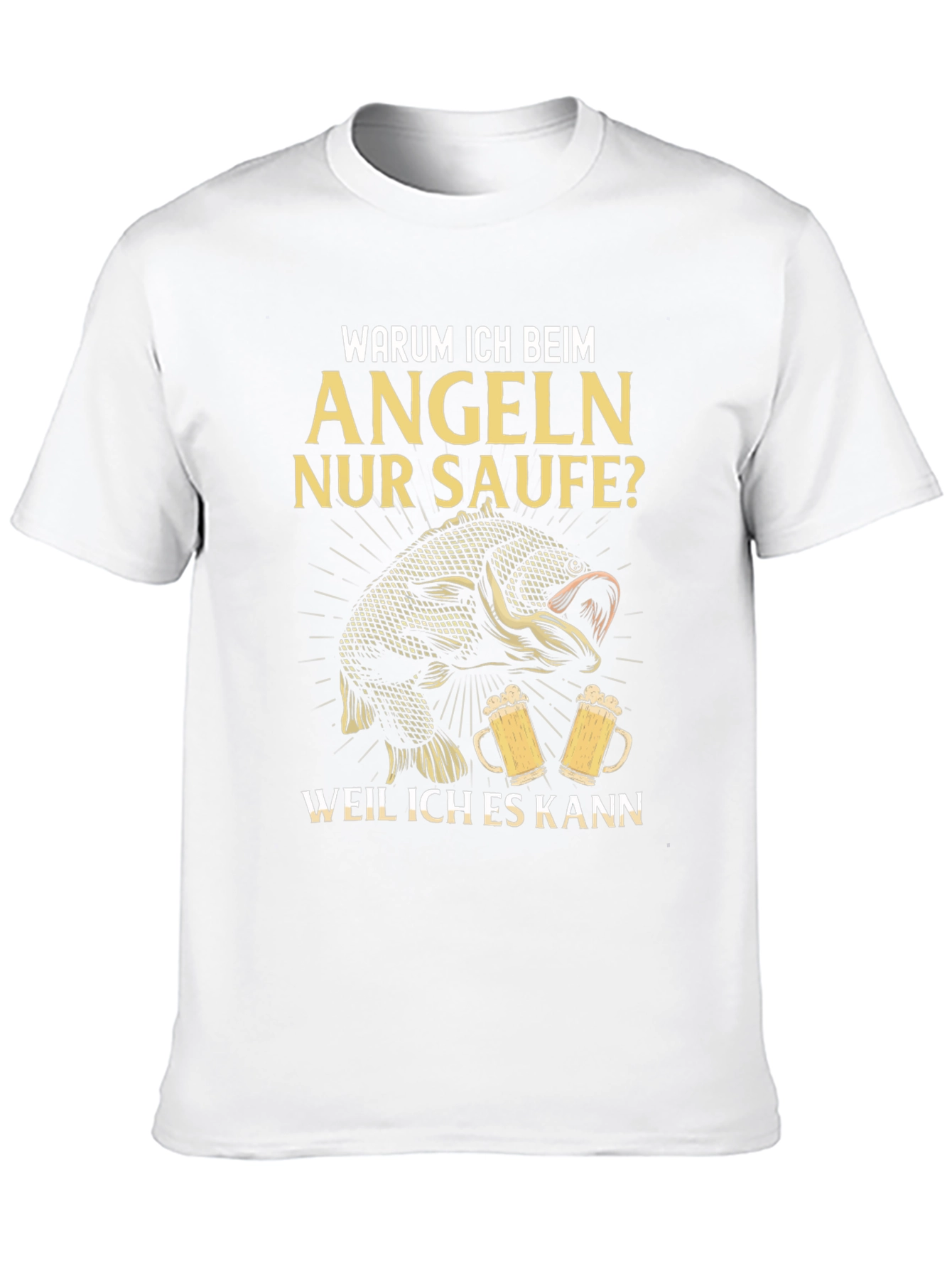 Fishing & Beer T-Shirt - Warum Ich Beim Angeln