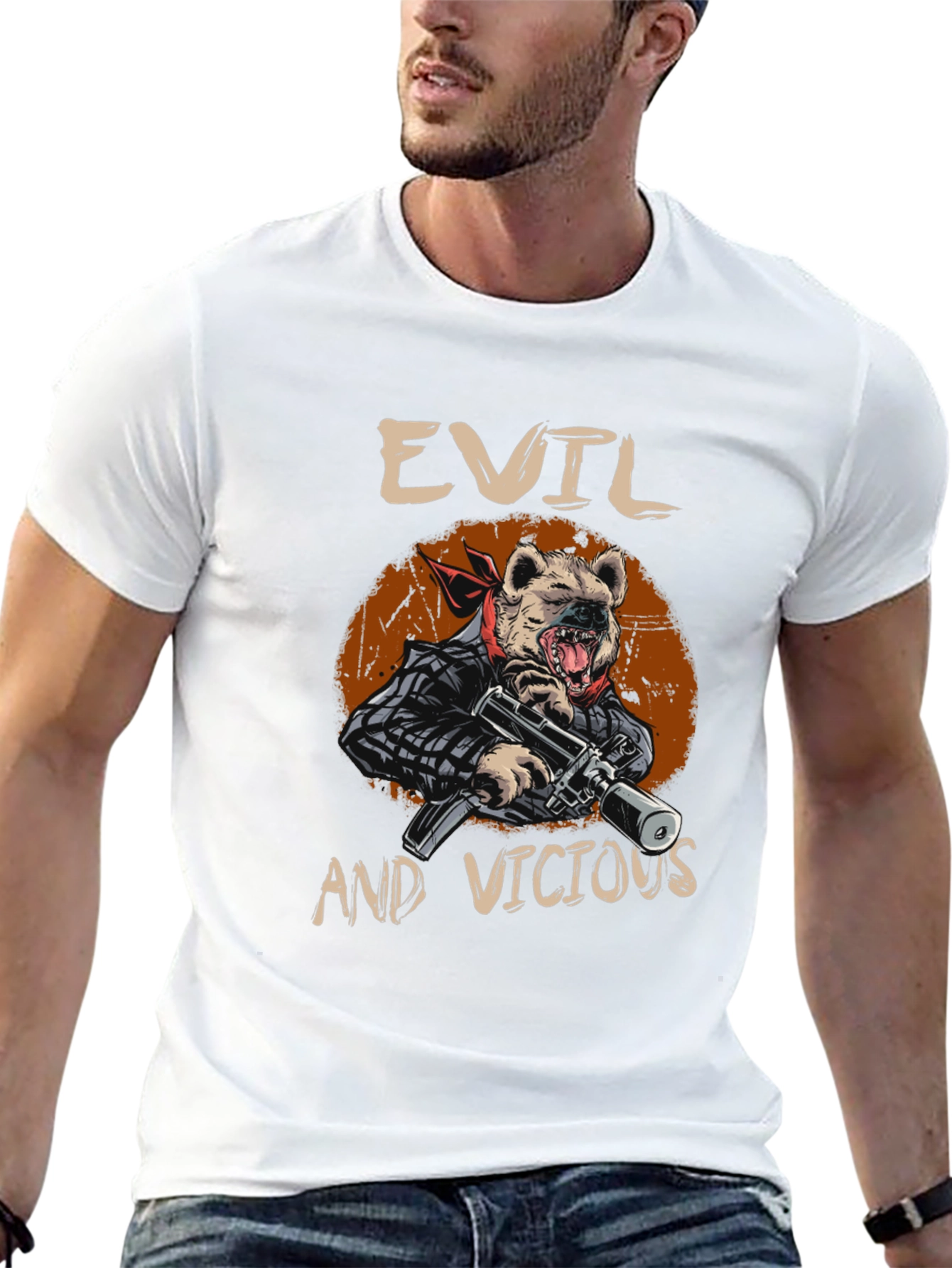 Evil & Vicious Hyena T-Shirt - Gangster Style