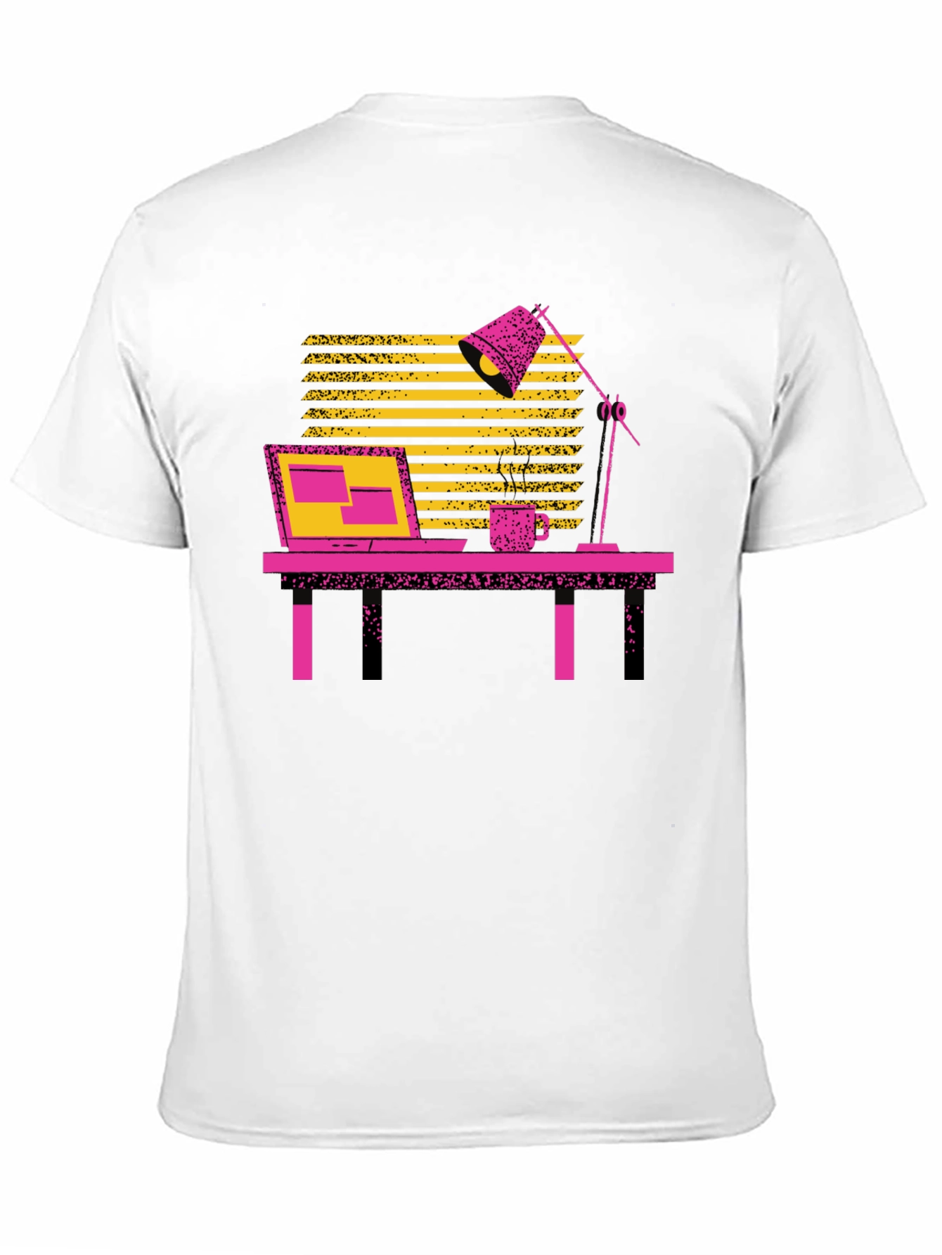 Retro Office T-Shirt - Black Cotton Blend