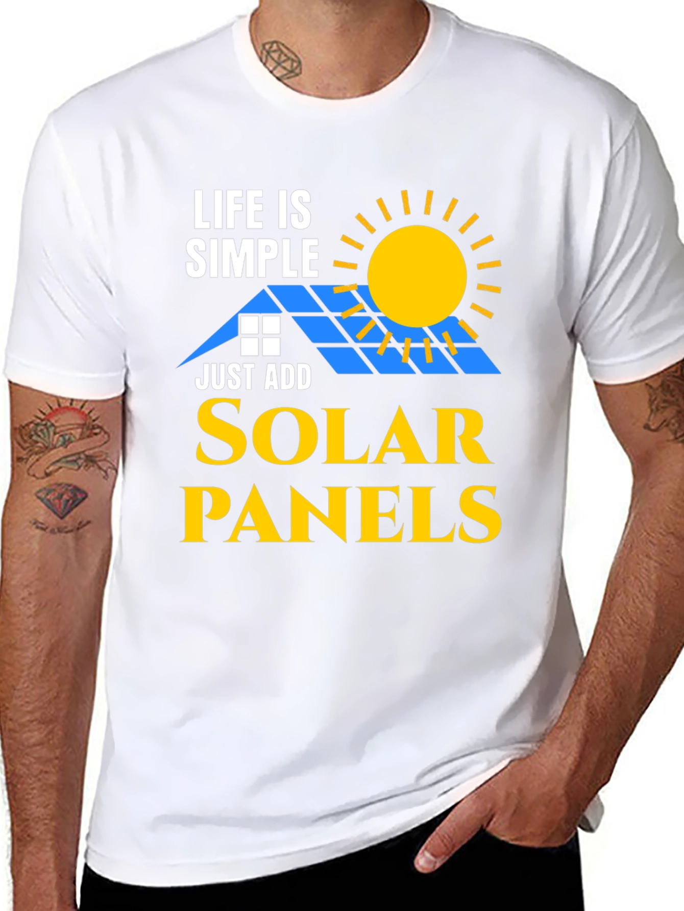 Life is Simple Solar Panels T-Shirt