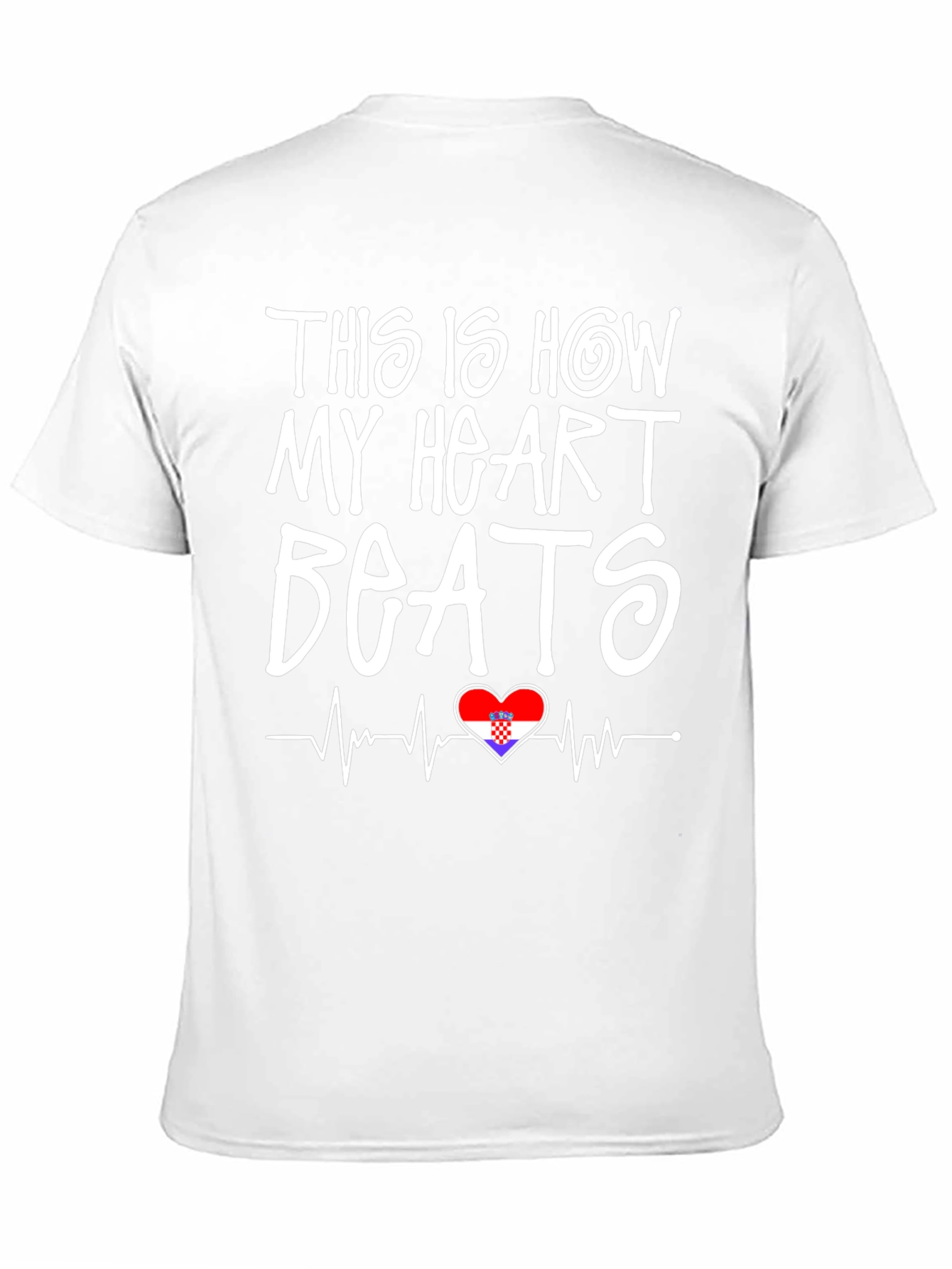 Croatian Pride Heartbeat T-Shirt