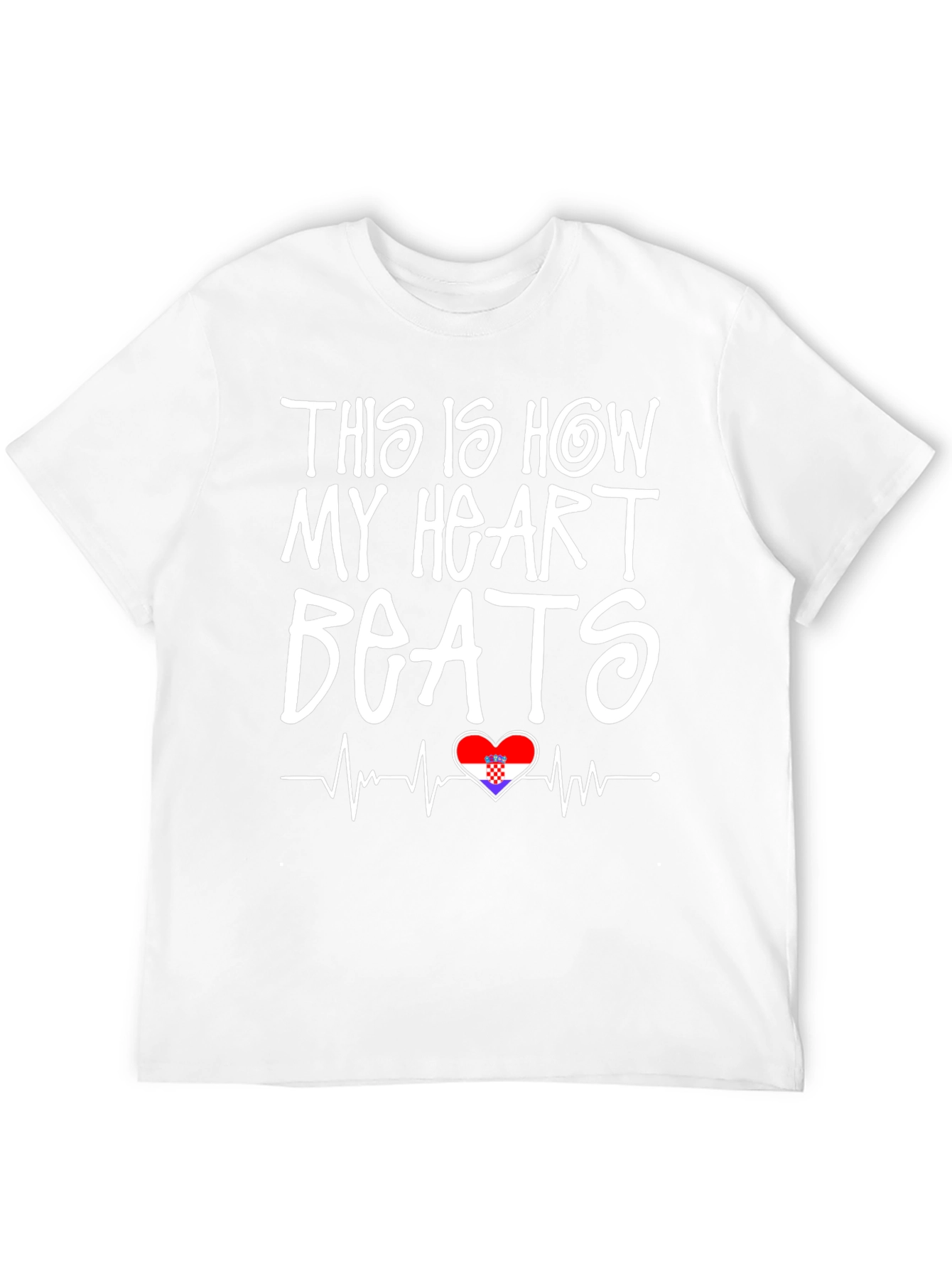 Croatian Pride Heartbeat T-Shirt