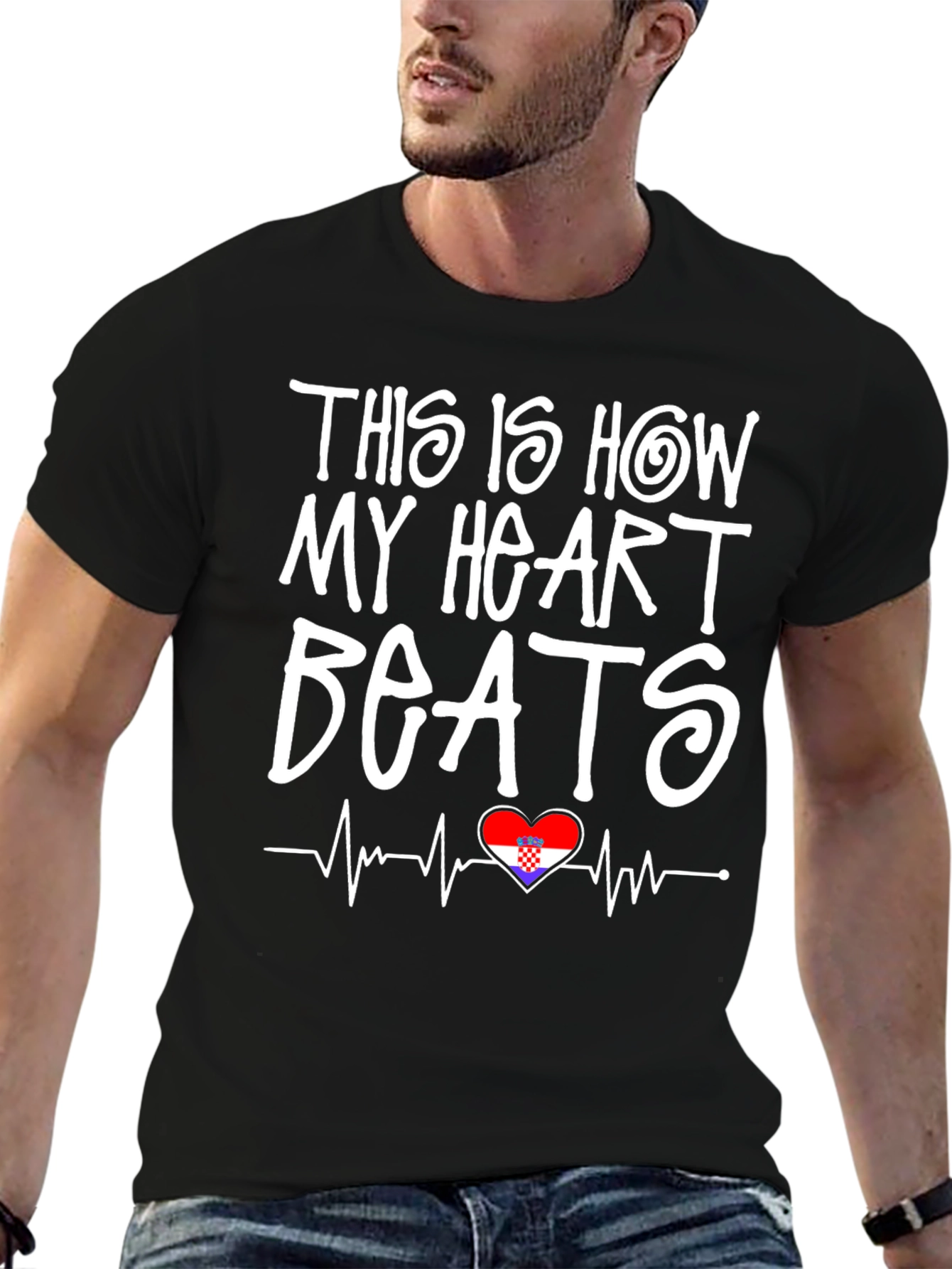 Croatian Pride Heartbeat T-Shirt