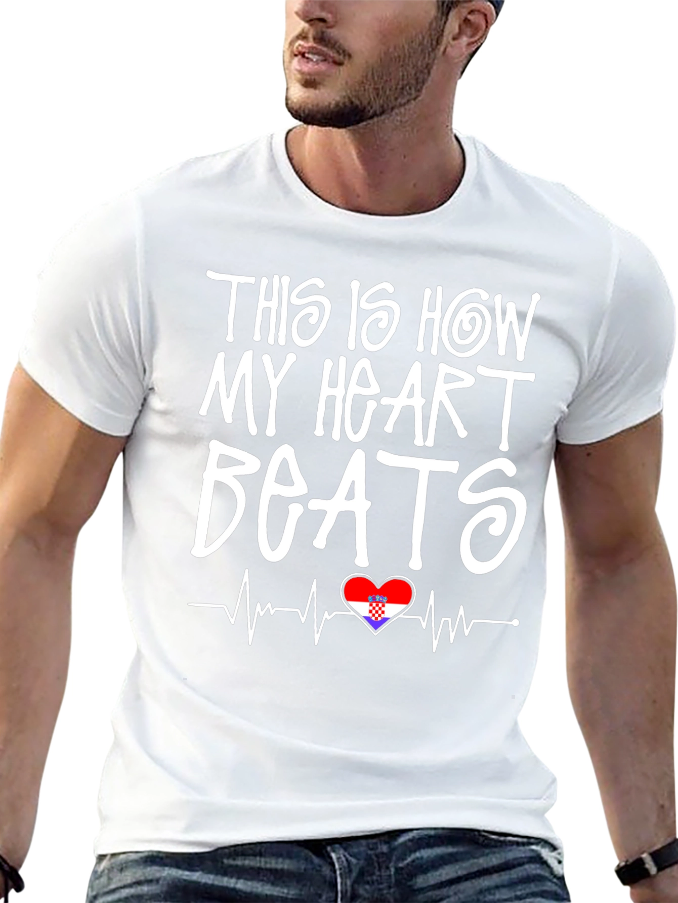 Croatian Pride Heartbeat T-Shirt