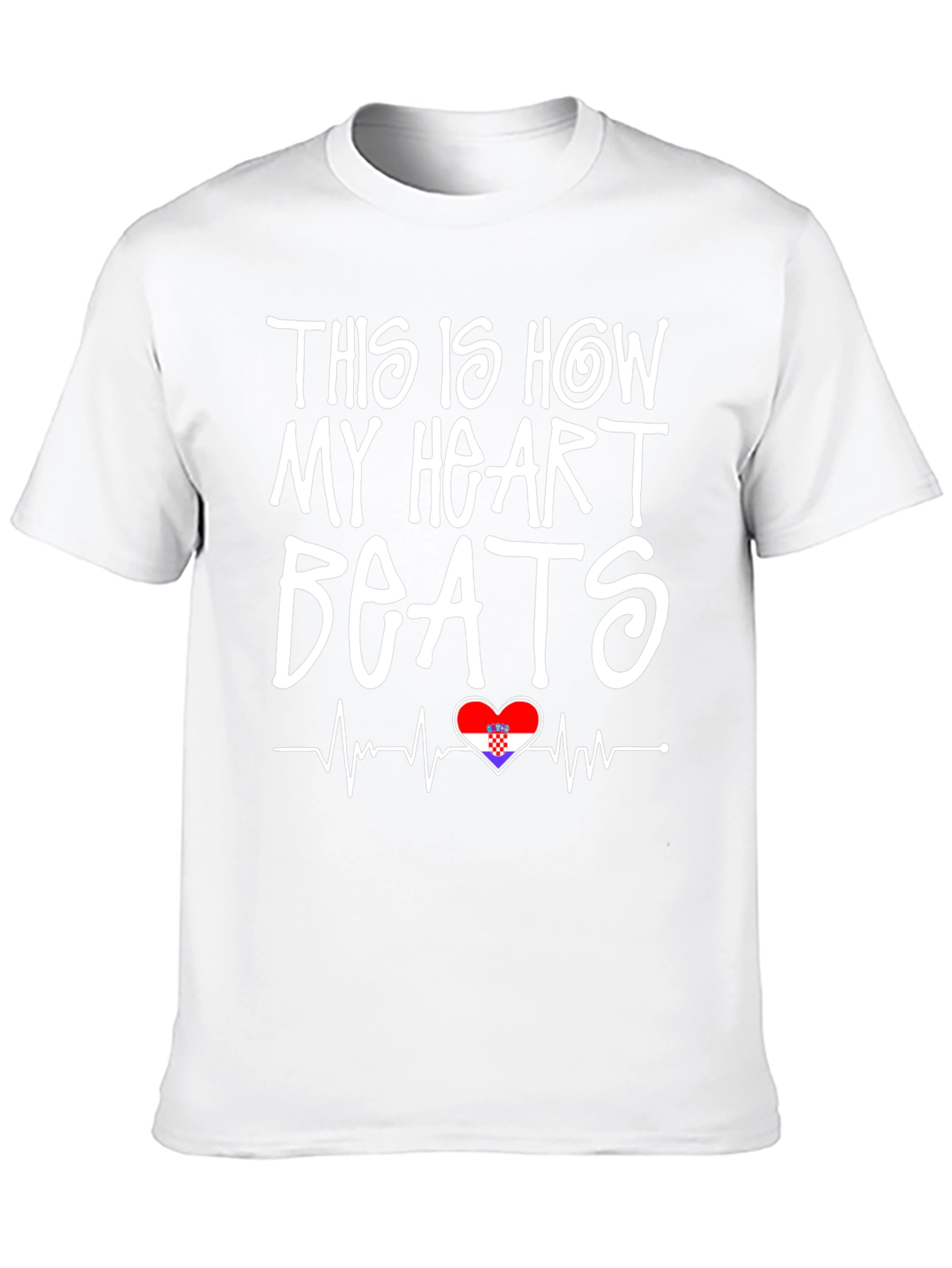 Croatian Pride Heartbeat T-Shirt