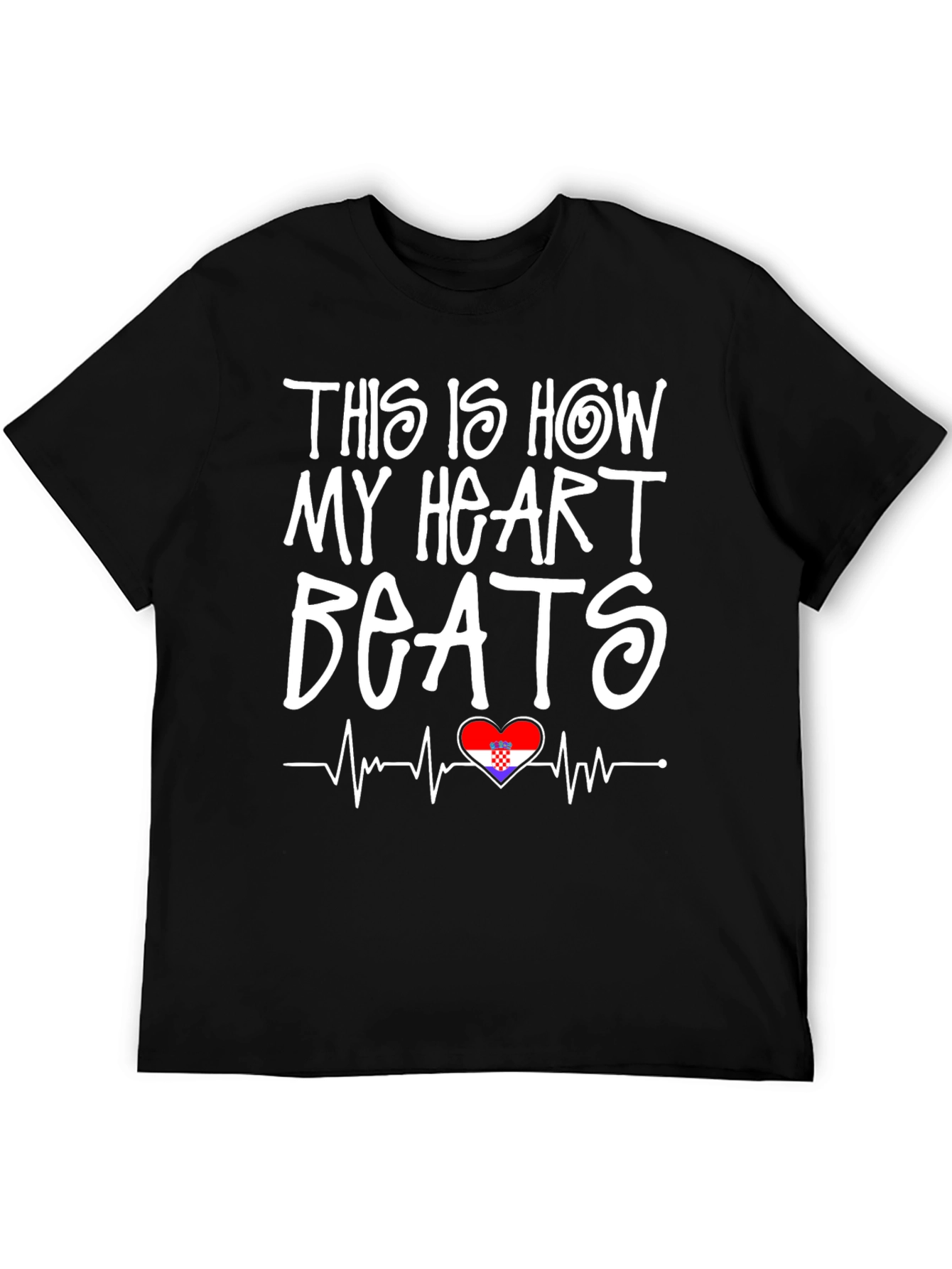 Croatian Pride Heartbeat T-Shirt