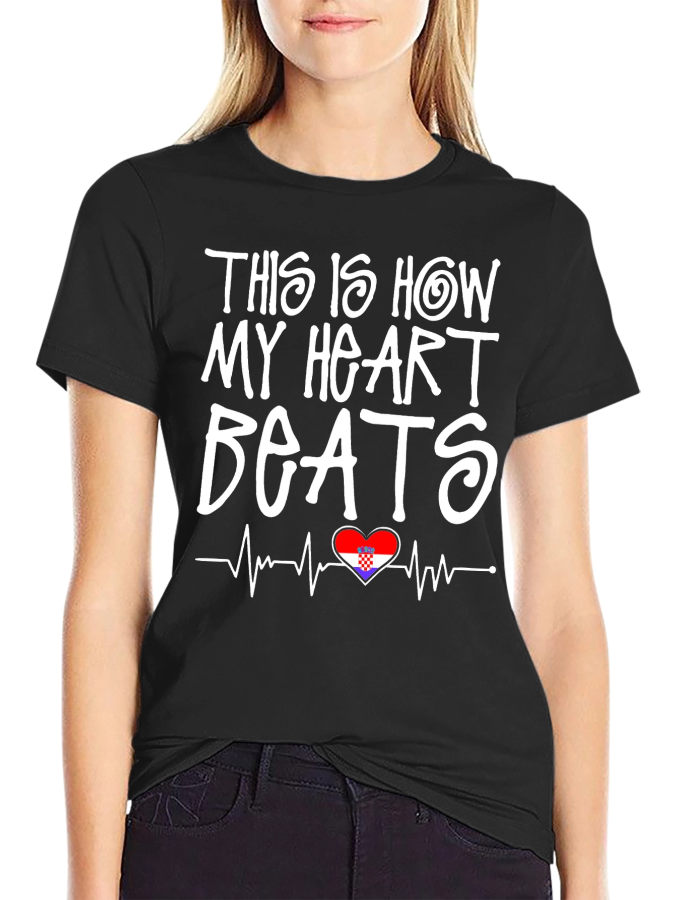 Croatian Pride Heartbeat T-Shirt