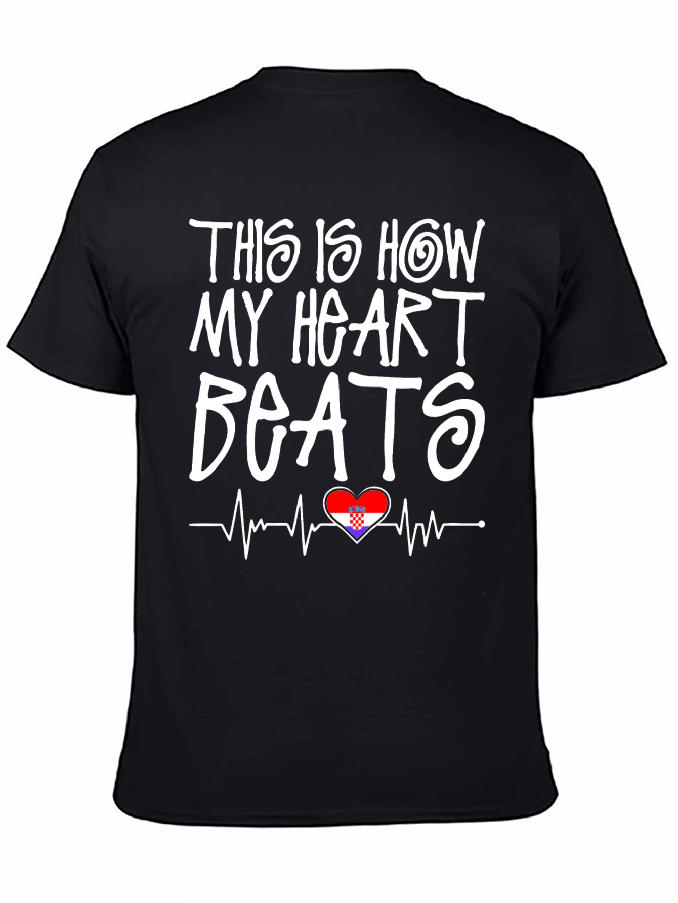 Croatian Pride Heartbeat T-Shirt