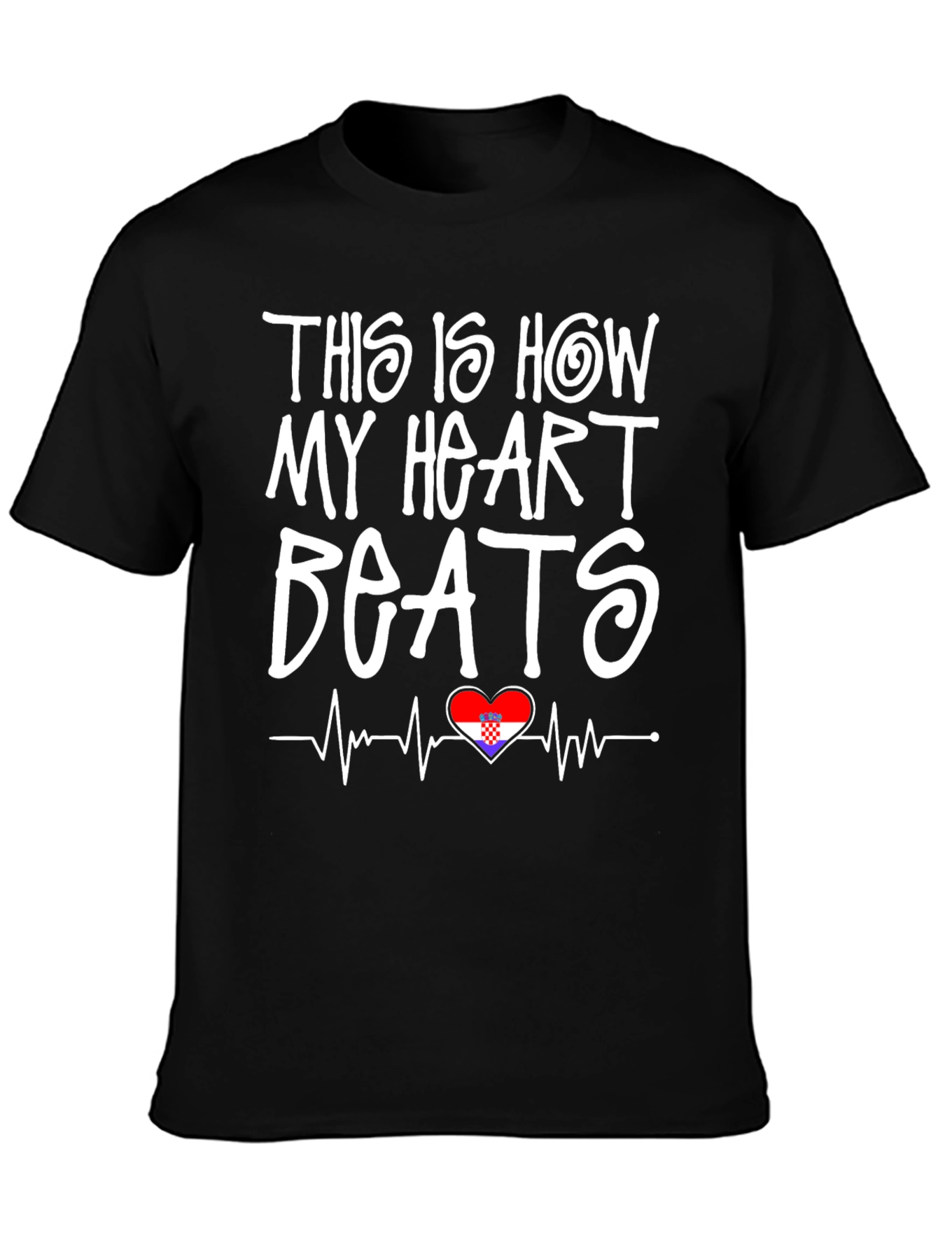 Croatian Pride Heartbeat T-Shirt