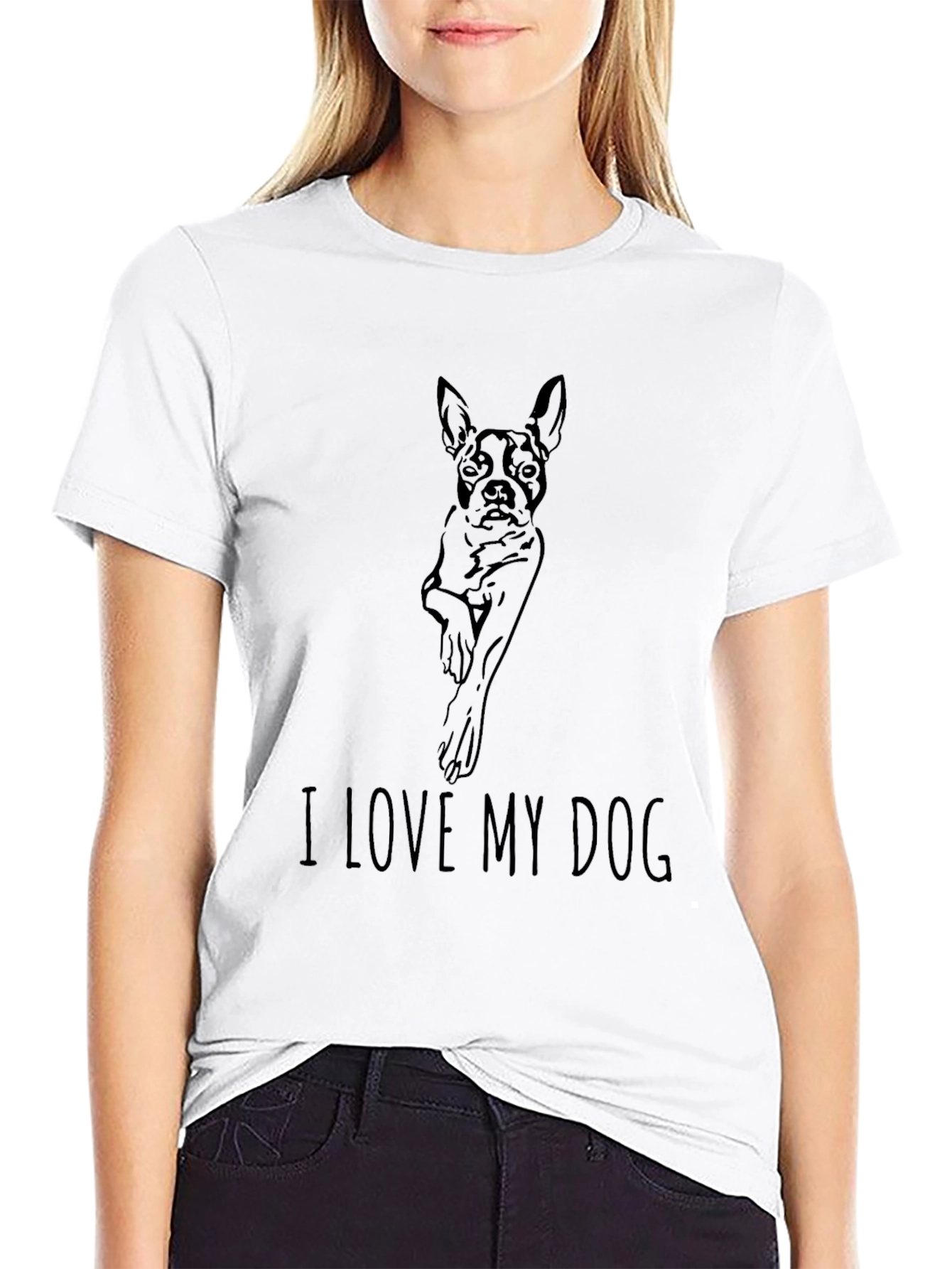 I Love My Dog Black T-Shirt