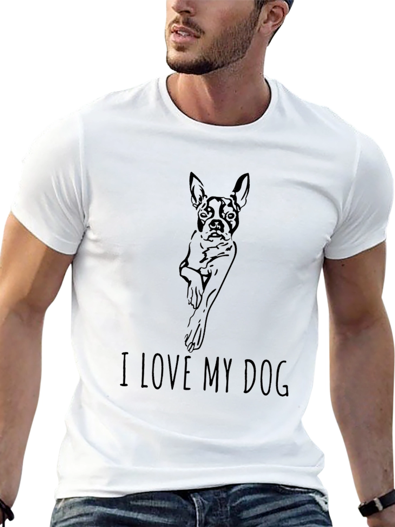I Love My Dog Black T-Shirt