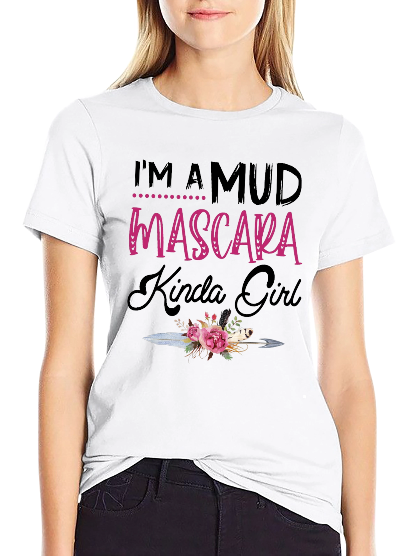 Mud Mascara Kinda Girl Black T-Shirt