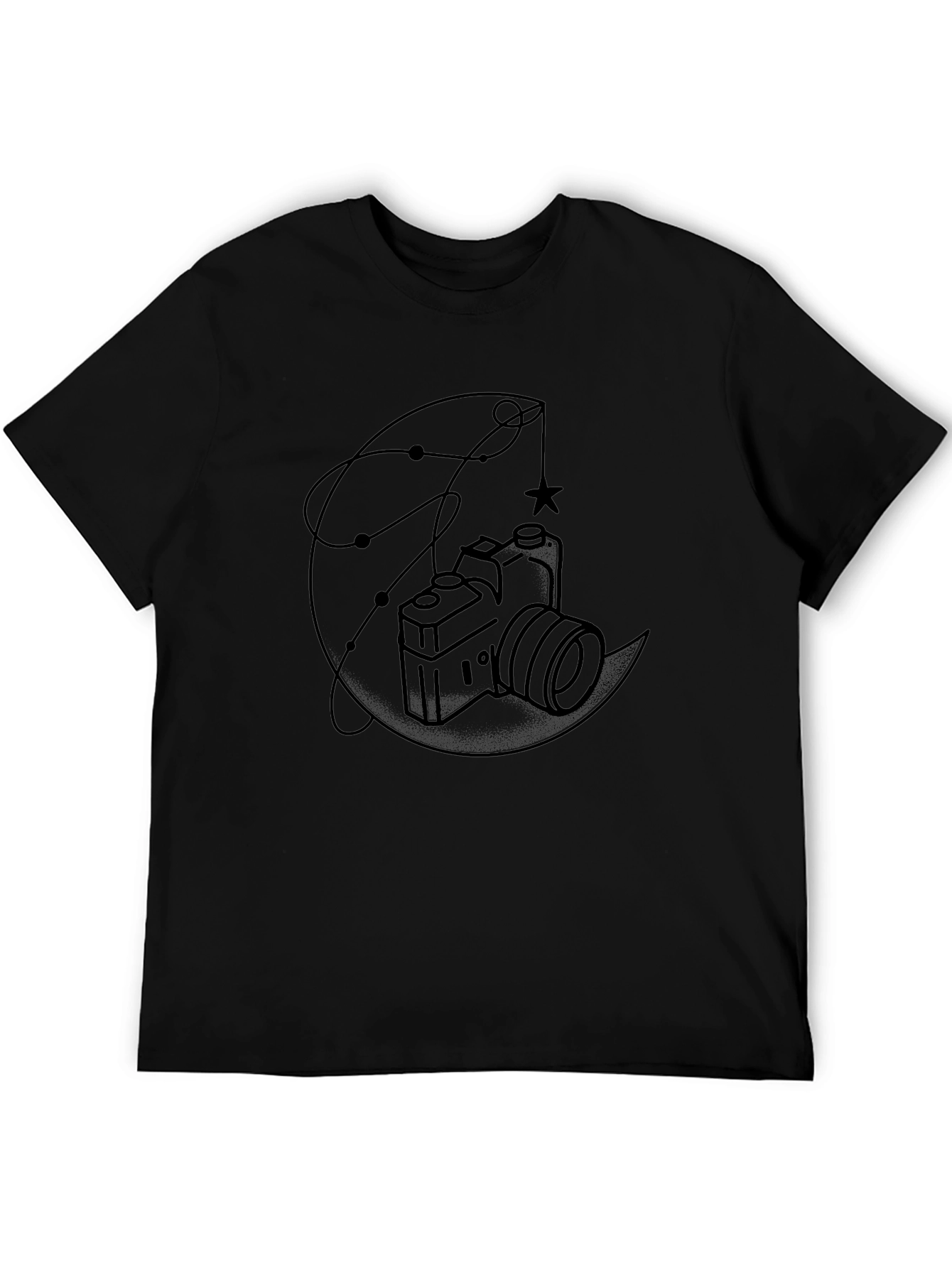 Camera & Constellation Black T-Shirt