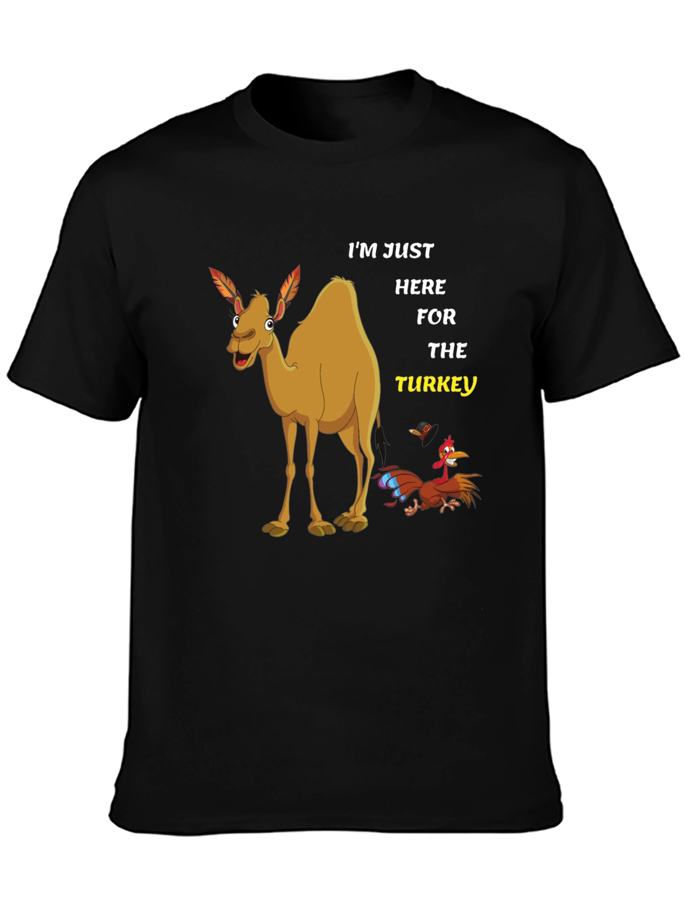 Funny Thanksgiving Camel Turkey Graphic Tee