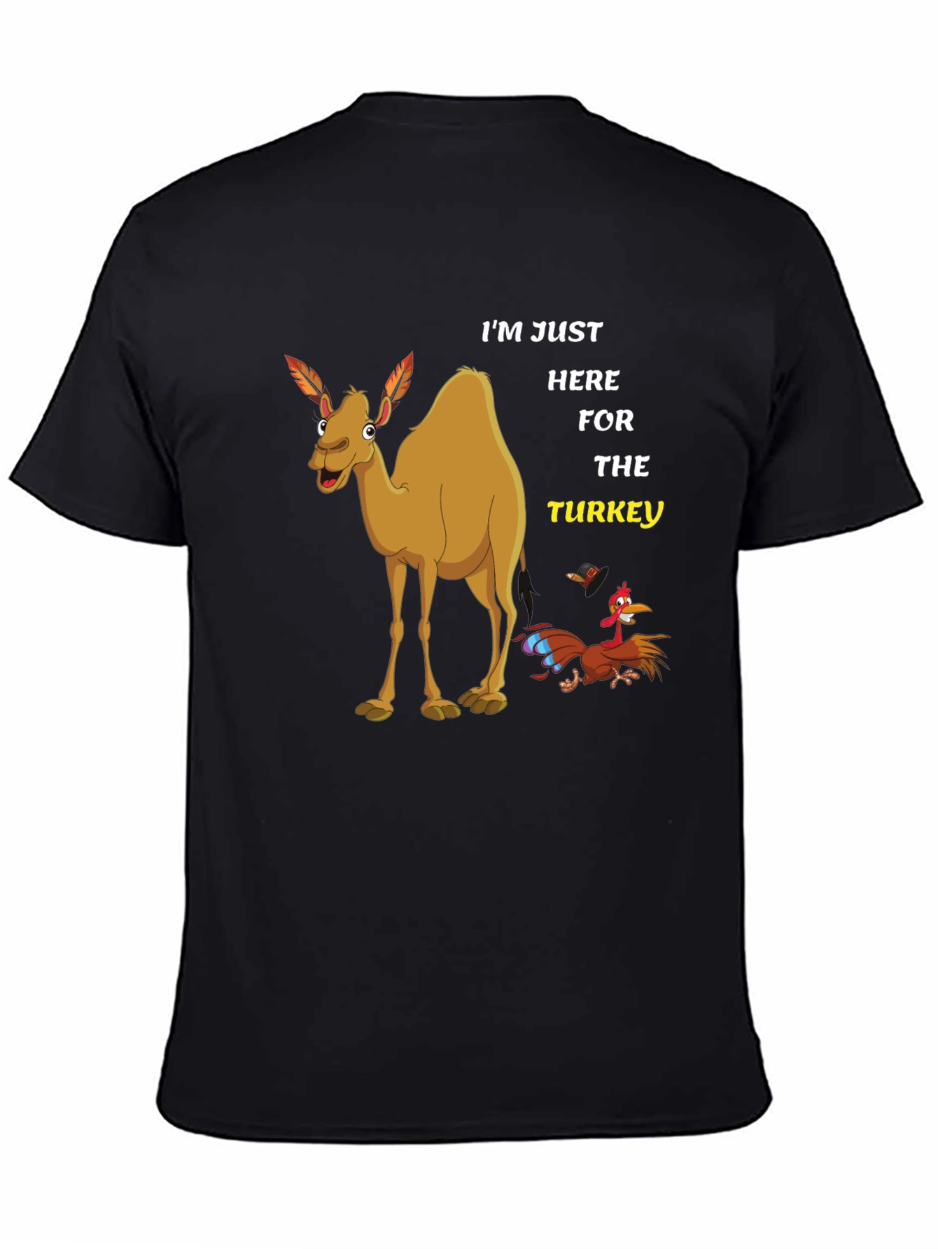 Funny Thanksgiving Camel Turkey Graphic Tee