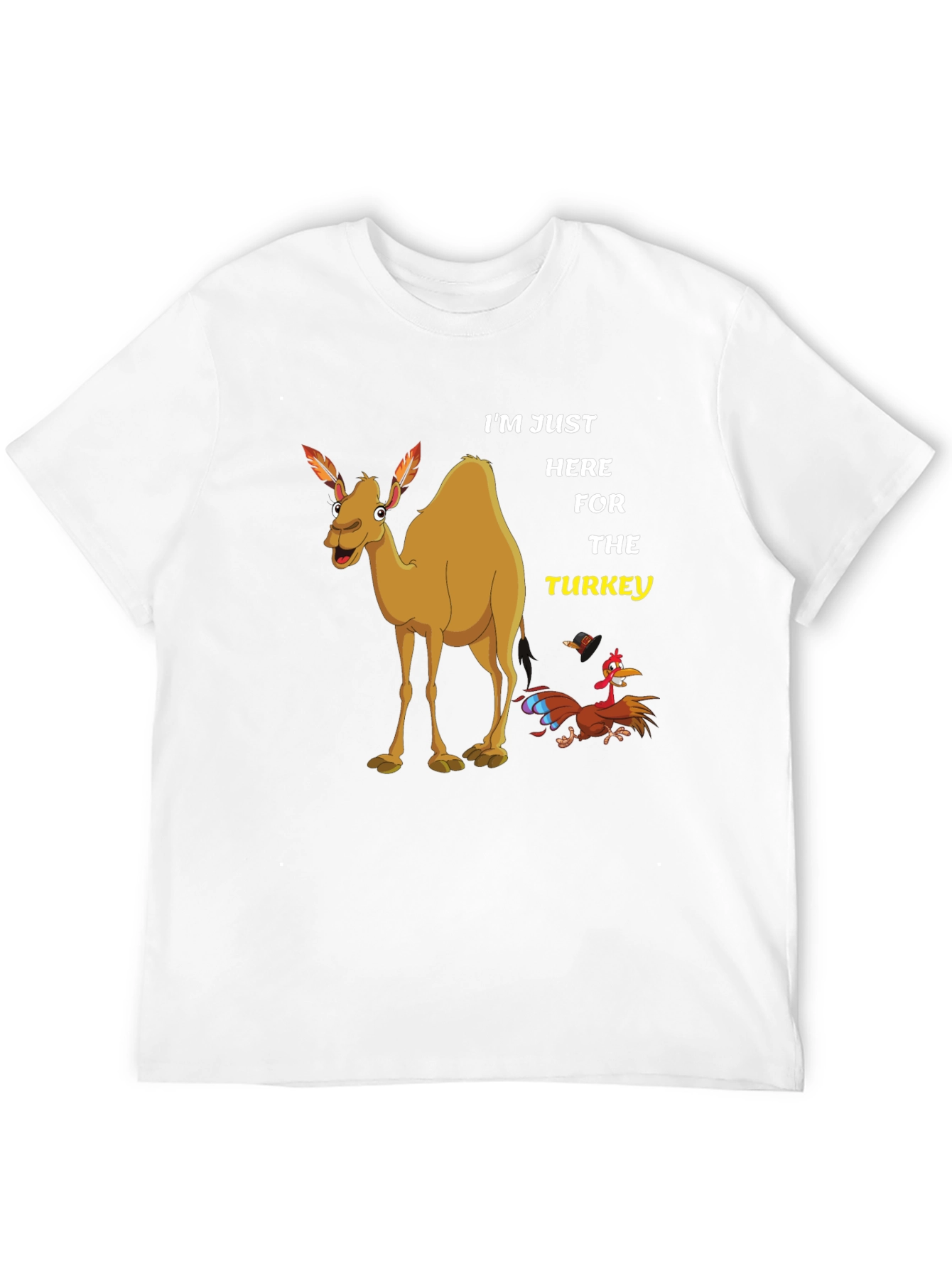 Funny Thanksgiving Camel Turkey Graphic Tee