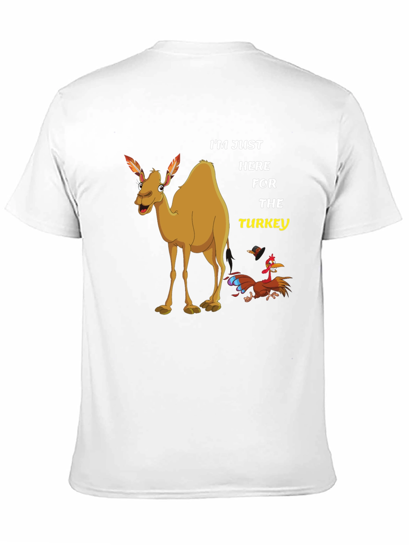Funny Thanksgiving Camel Turkey Graphic Tee