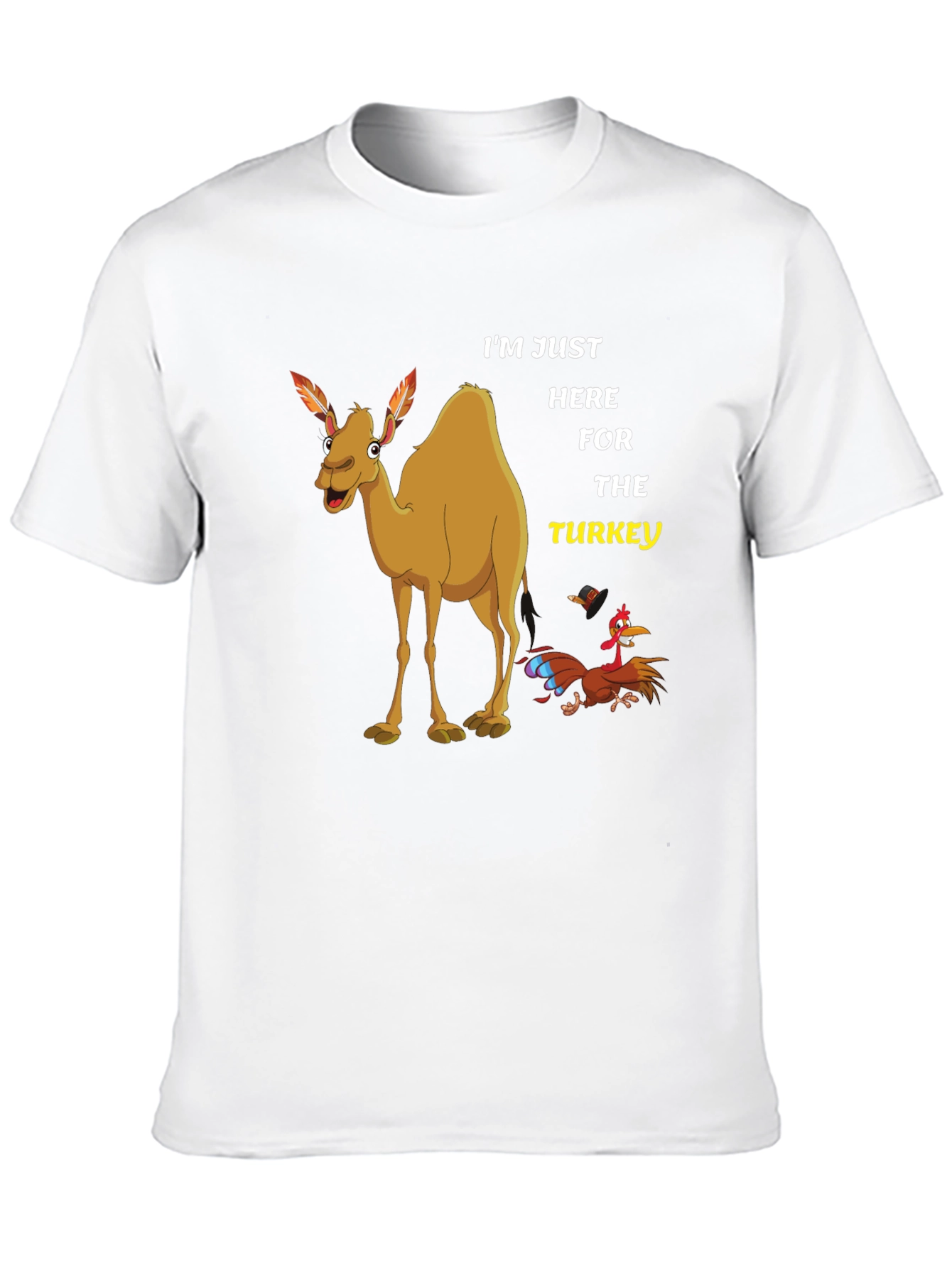 Funny Thanksgiving Camel Turkey Graphic Tee