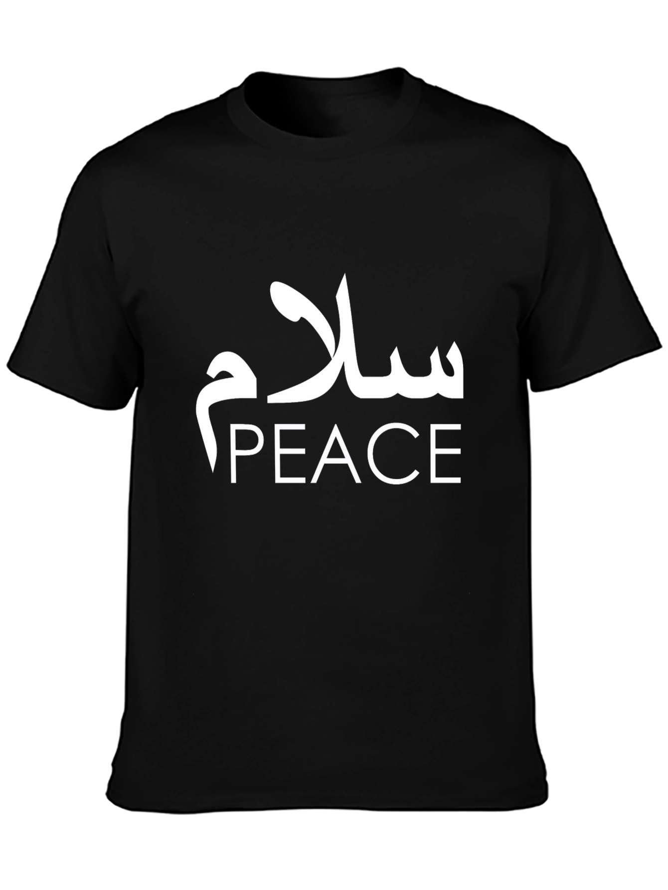 Peace T-Shirt - Black Cotton Graphic Tee