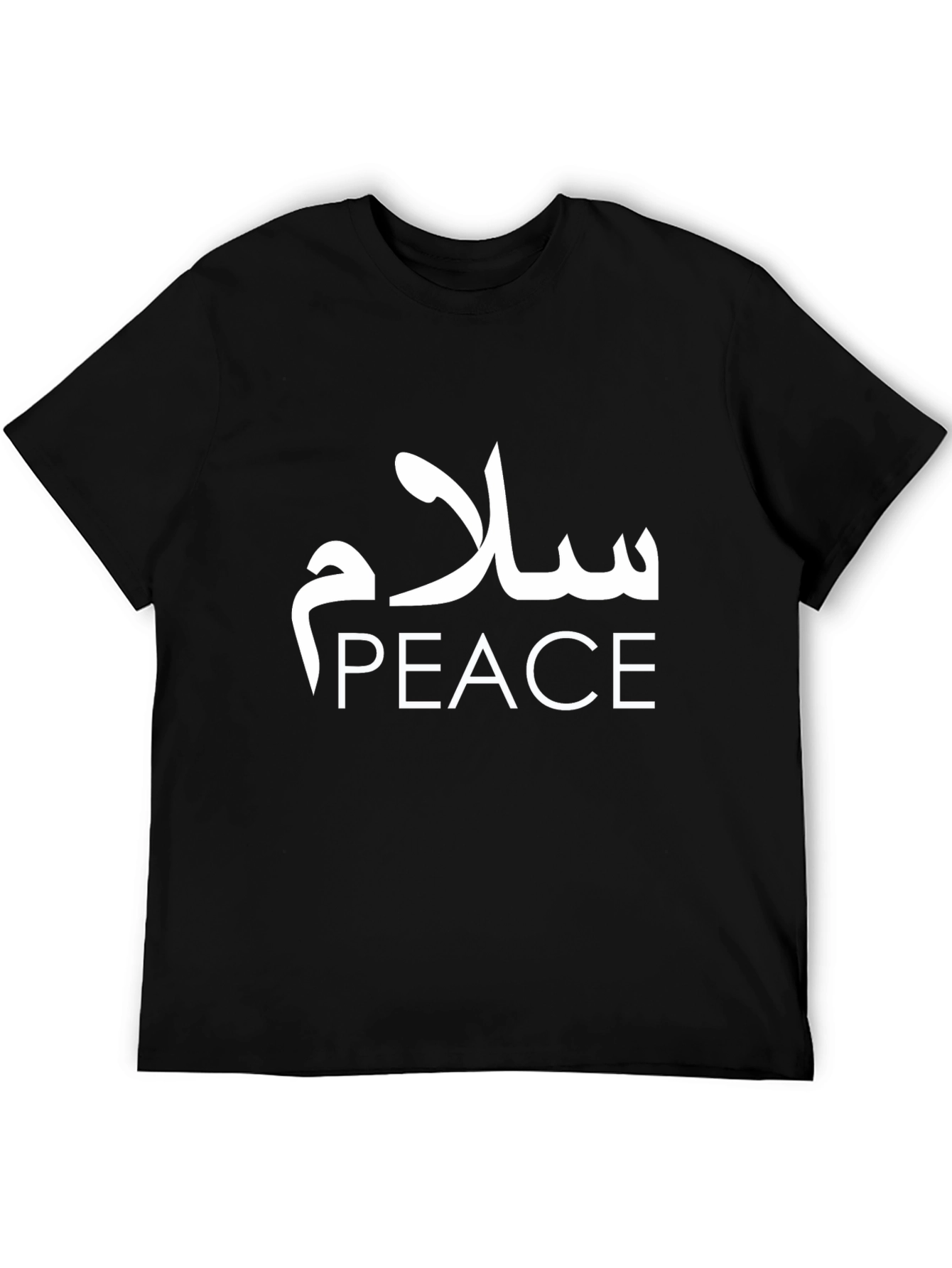 Peace T-Shirt - Black Cotton Graphic Tee