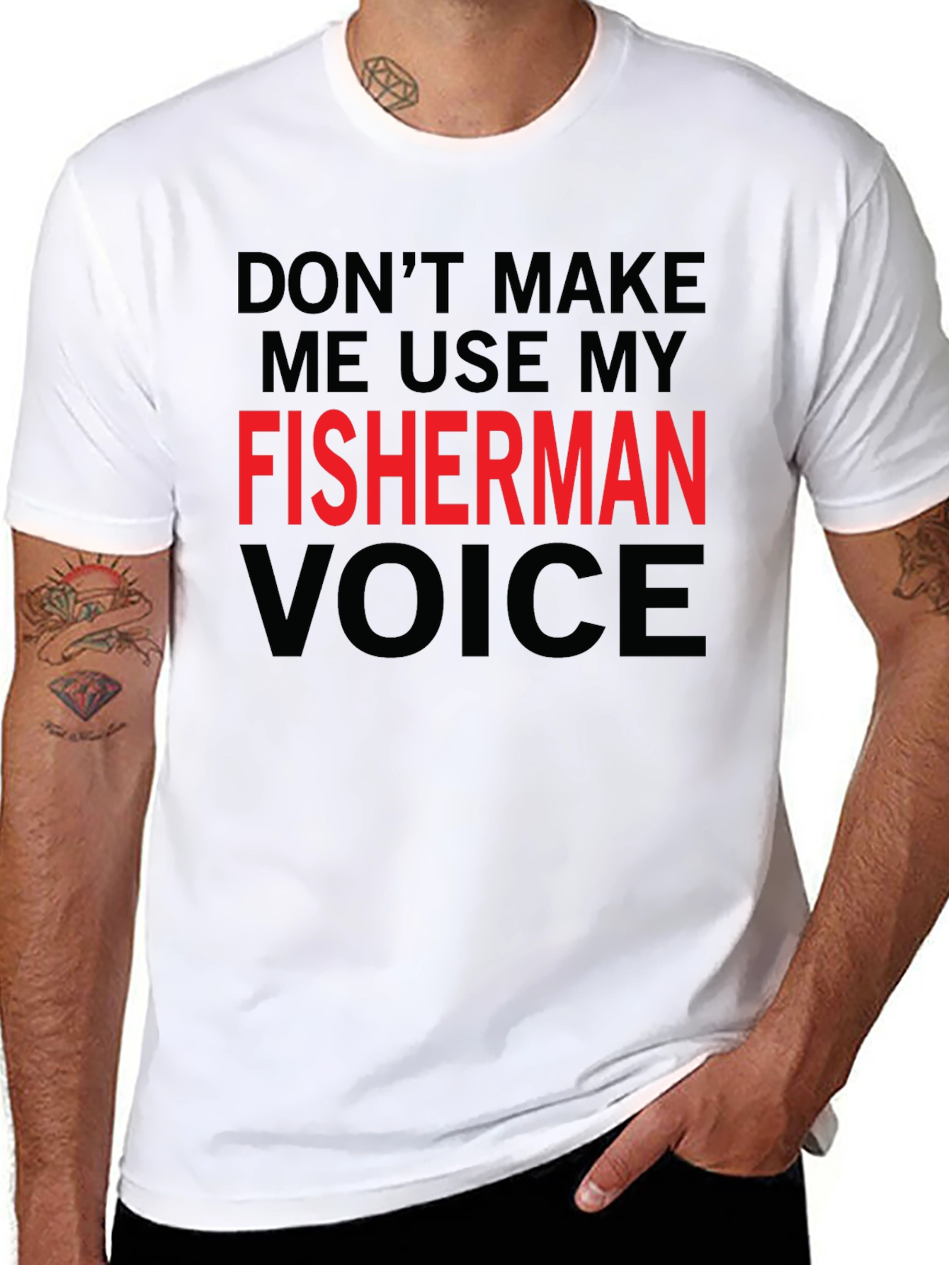 Fisherman Voice T-Shirt - Funny Fishing Graphic Tee