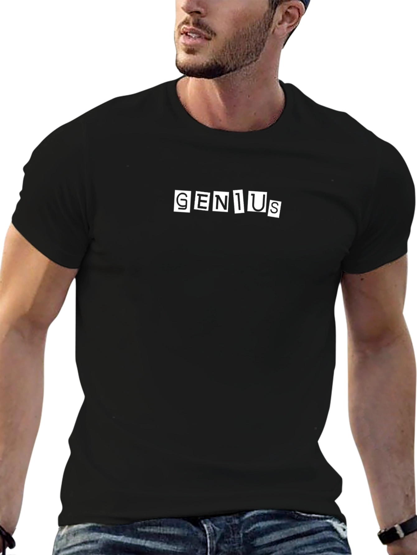 Genius Graphic Black T-Shirt - Trendy Casual Wear
